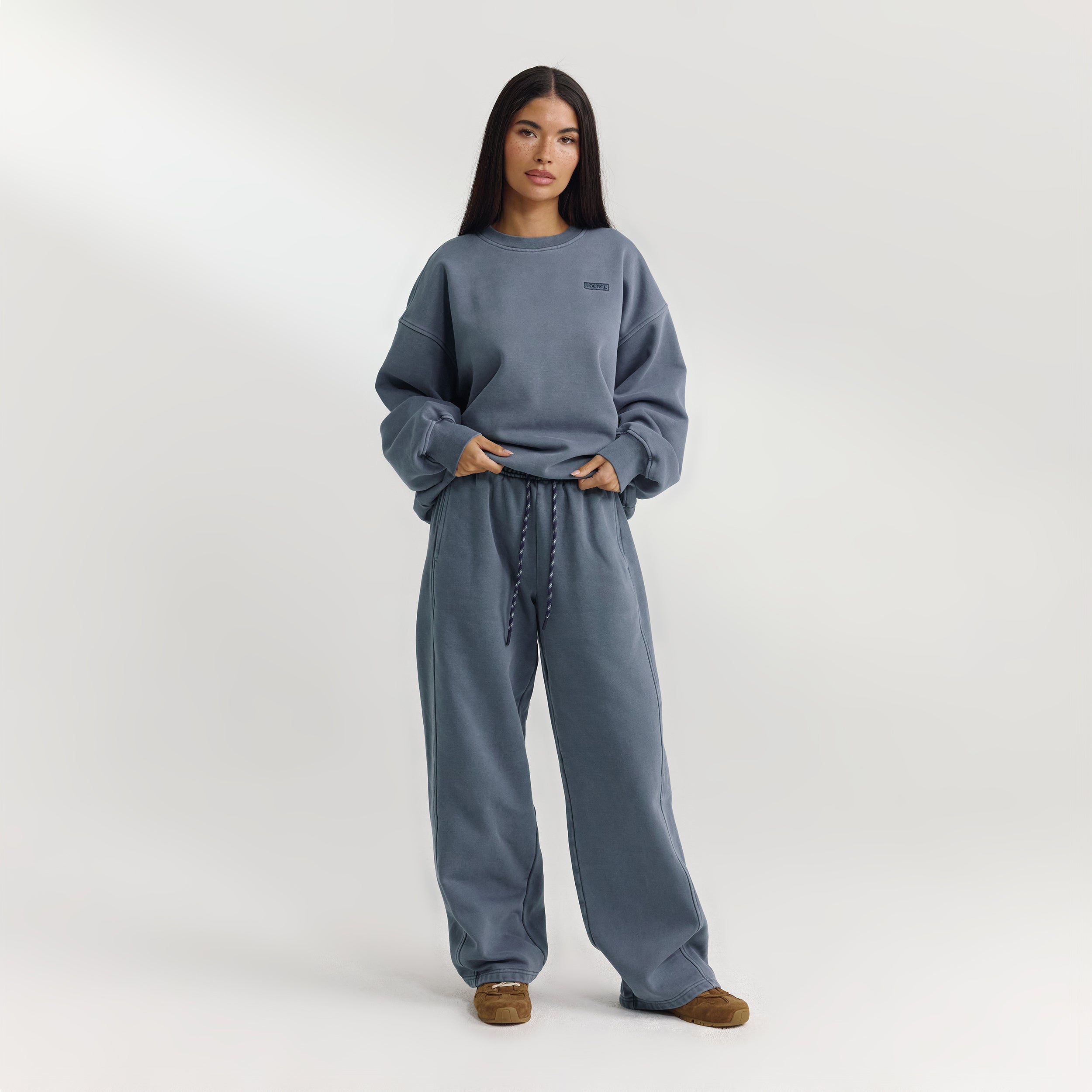 Oversized Jumper | Oversized Jumper - Washed Blue
