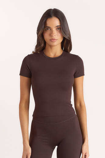 Classic Fitted Top - Coffee Bean