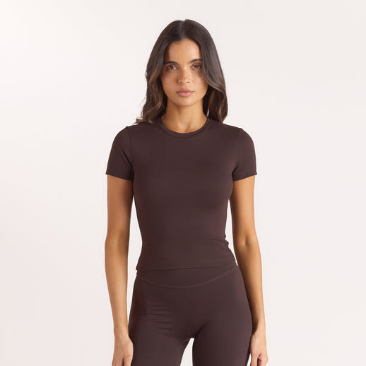 Classic Fitted Top - Coffee Bean