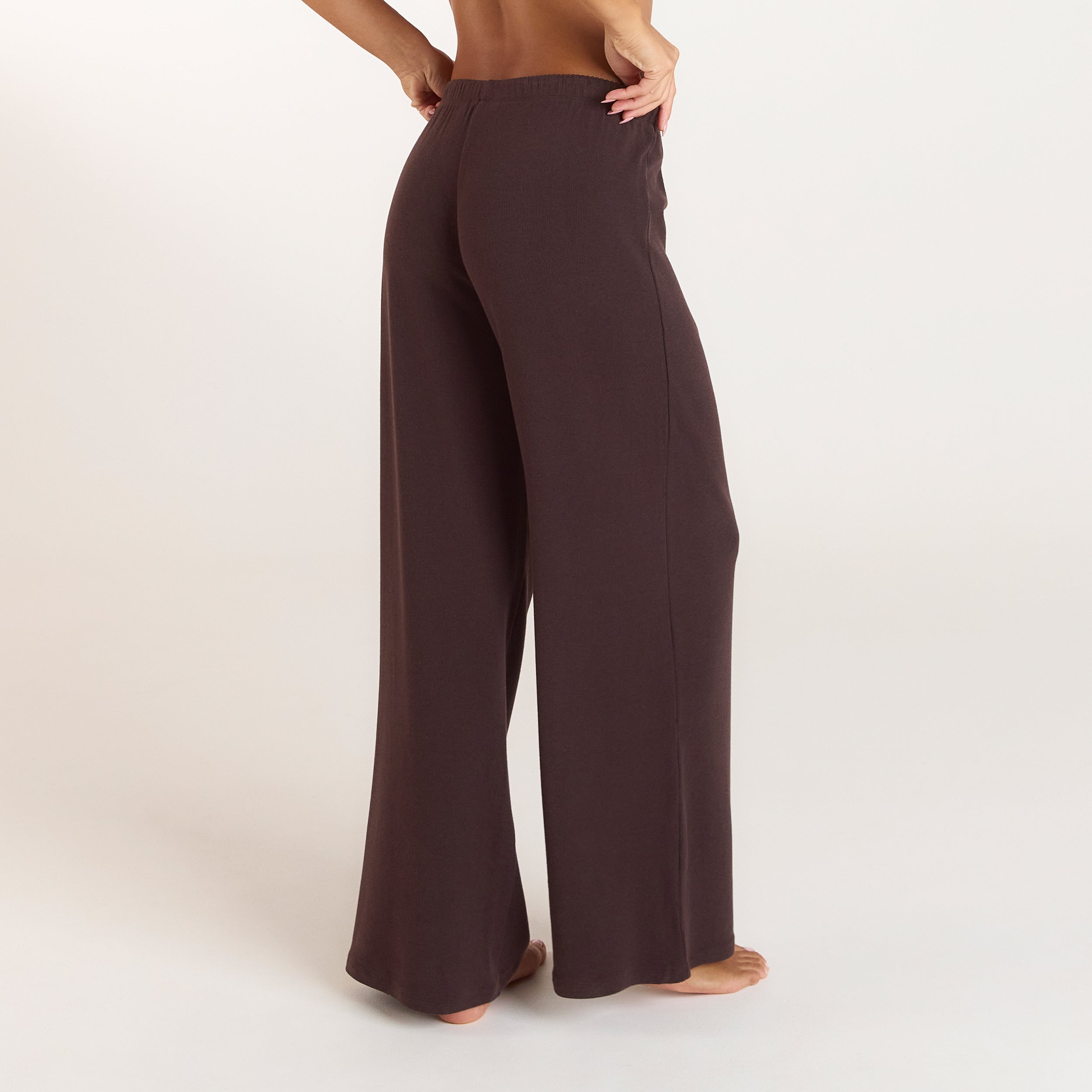 Ribbed Pyjama Bottoms - Dark Chocolate alternate