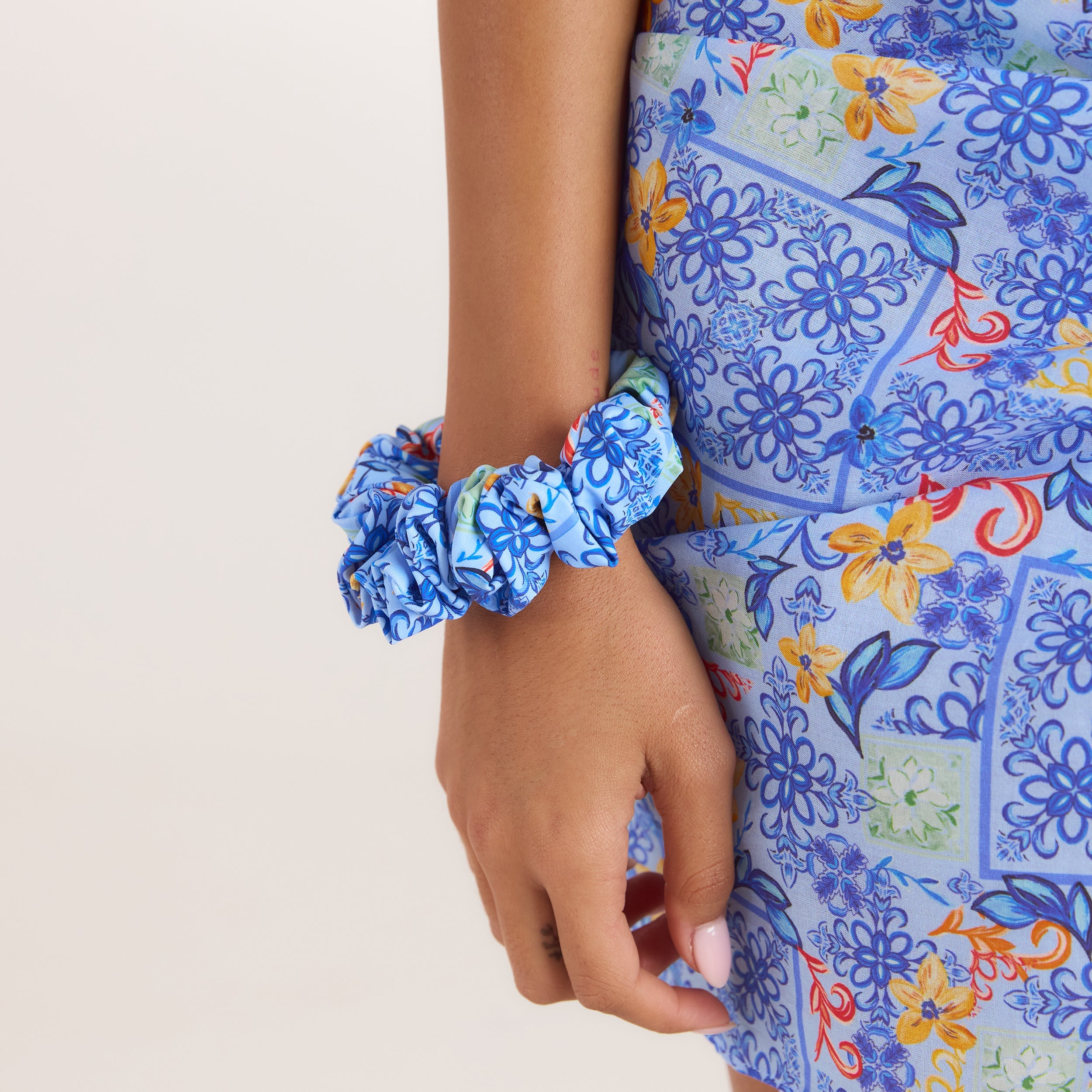 Mosaic Scrunchie | Mosaic Scrunchie - Blue Print
