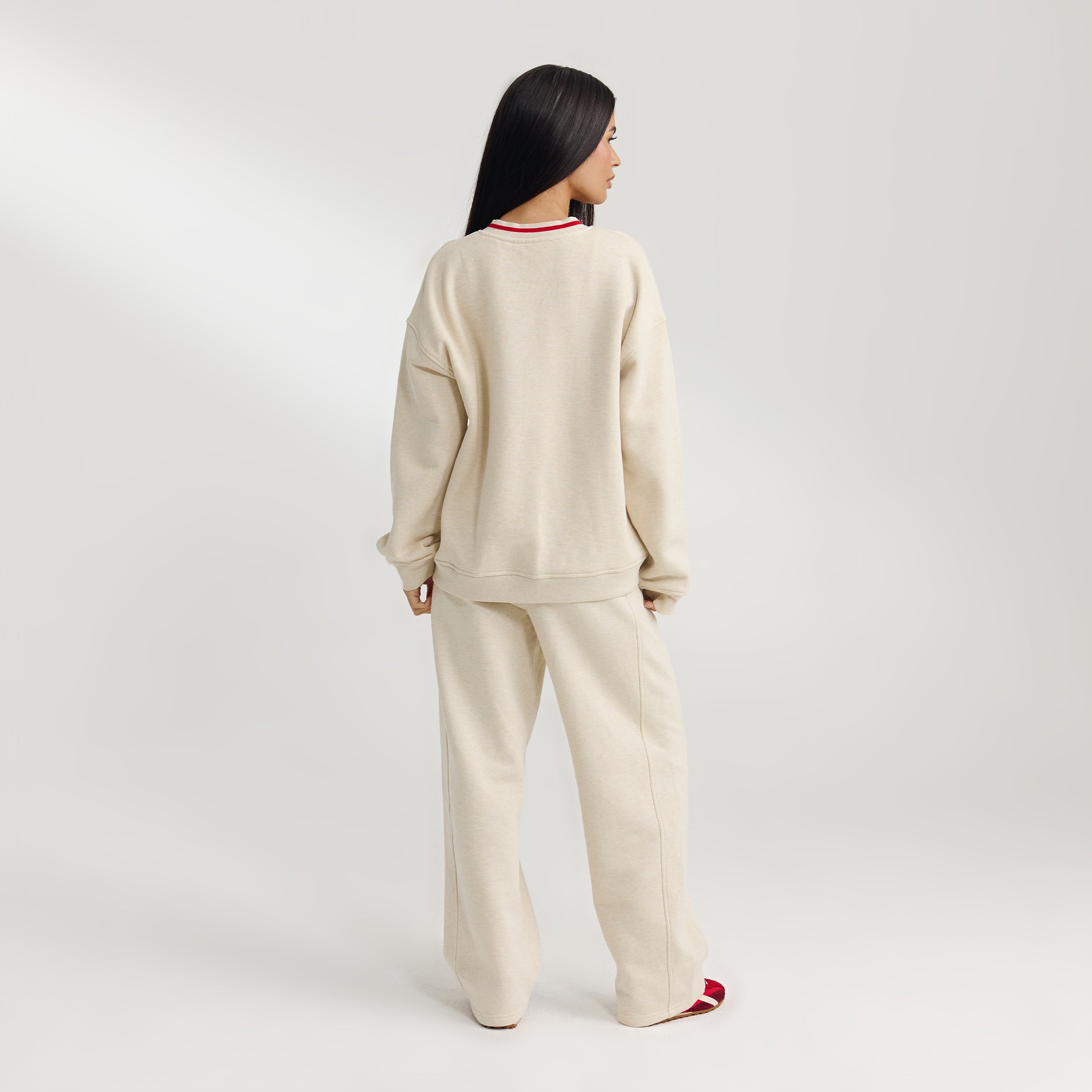 V-Neck Jumper | V-Neck Jumper - Oat Marl