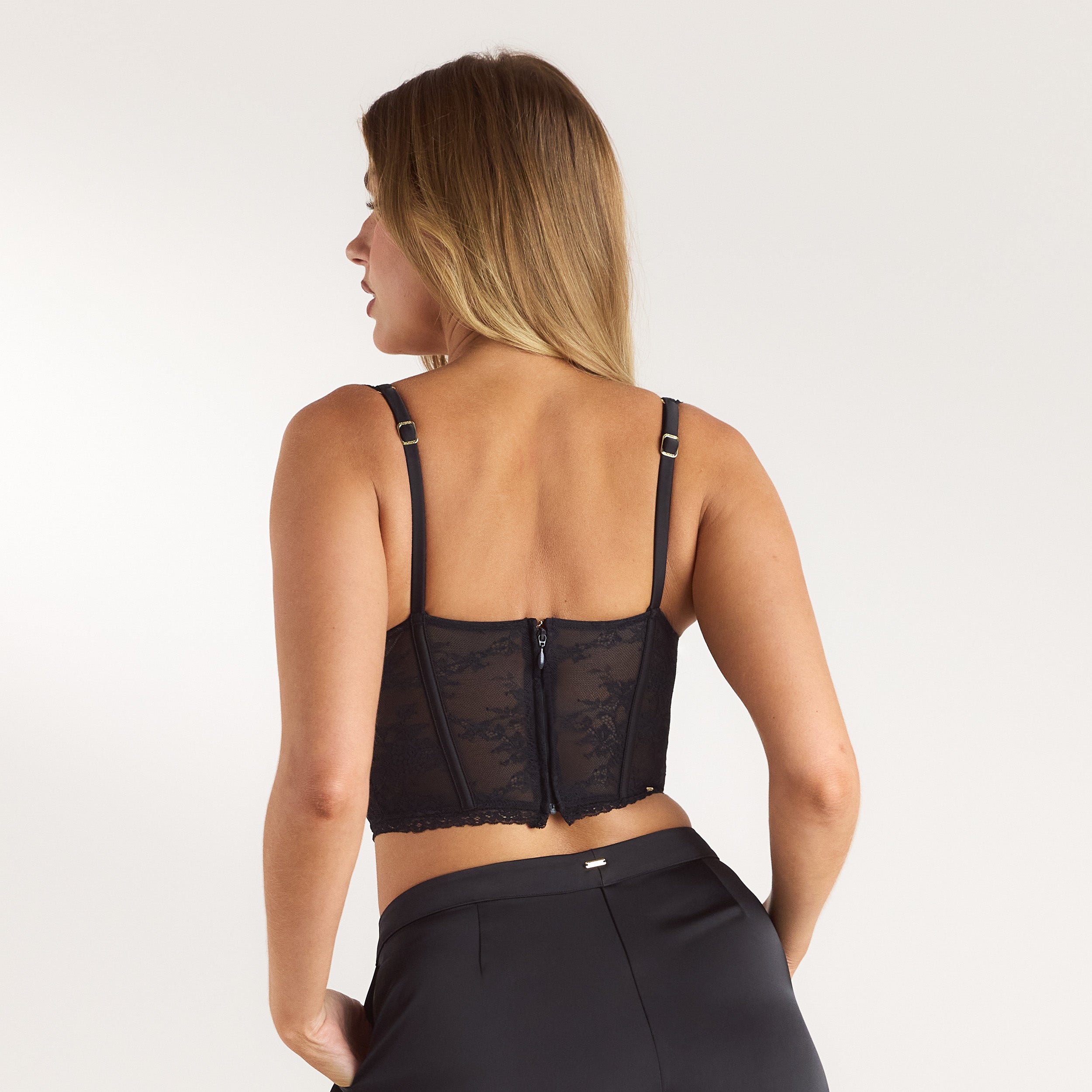 Lace Bralette Top | Lace Bralette Top - Black