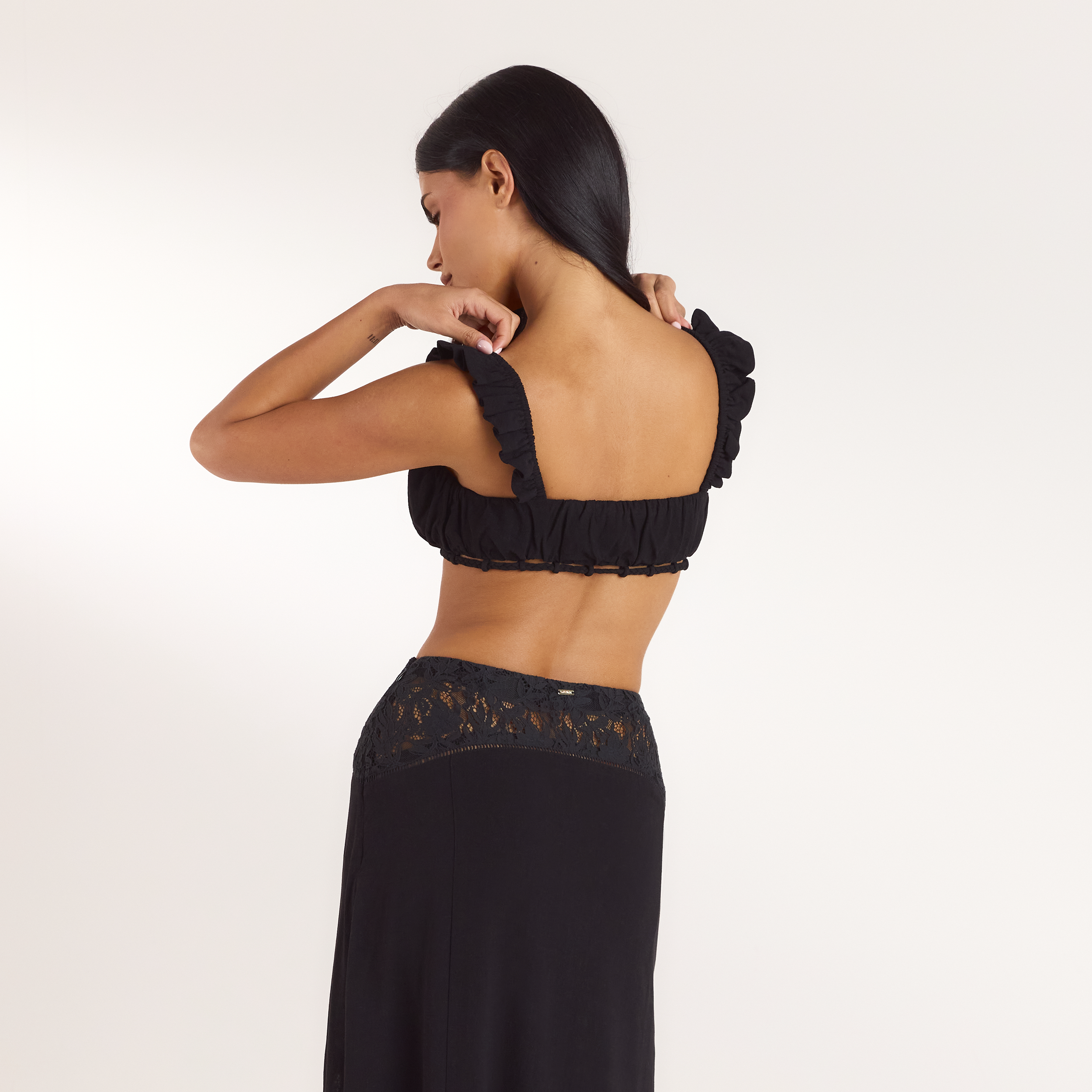 Ruched Bralette | Ruched Bralette - Black