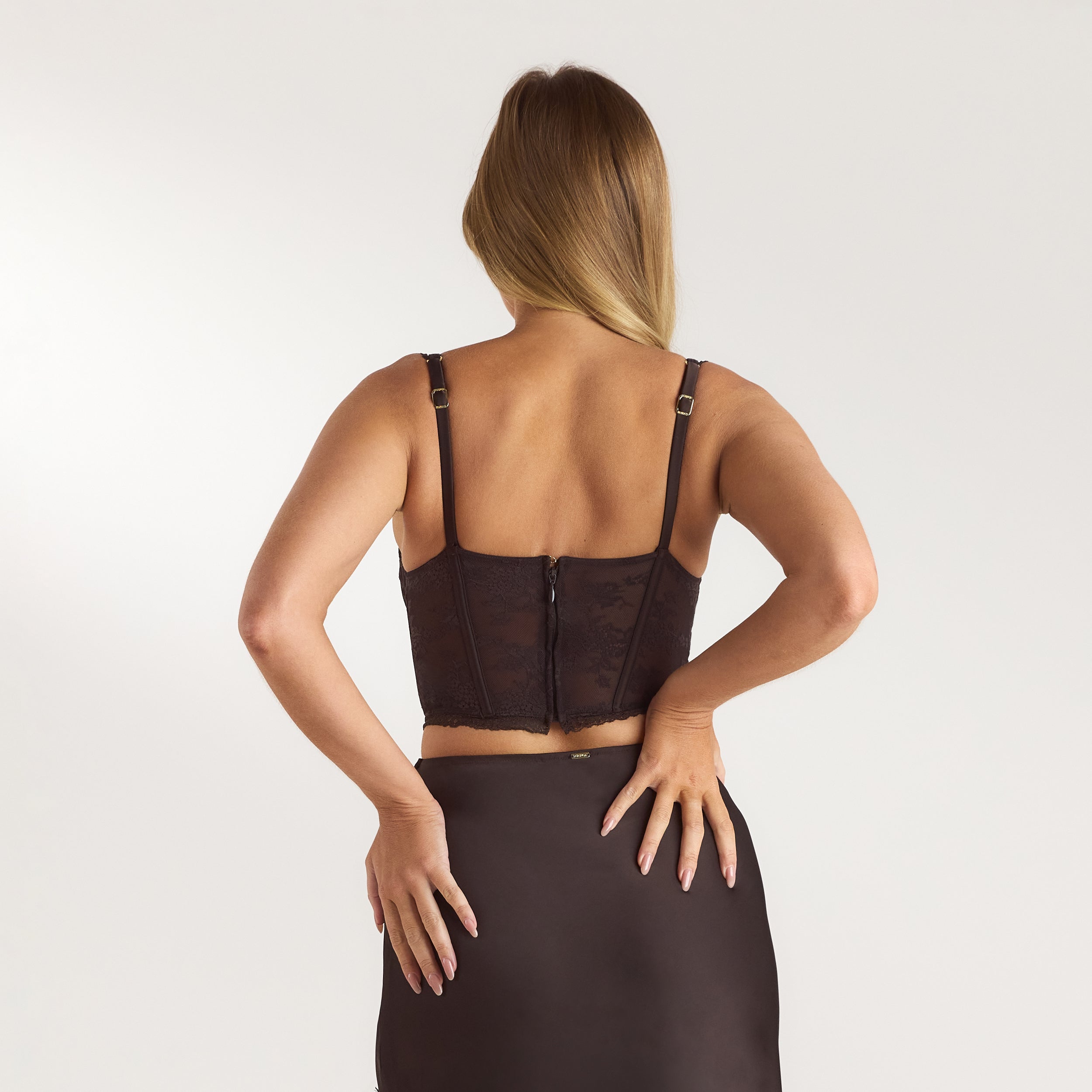 Lace Bralette Top | Lace Bralette Top - Chocolate