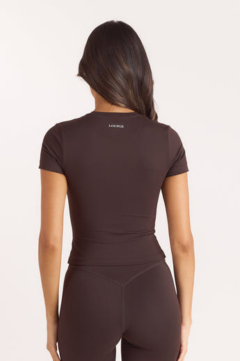 Classic Fitted Top - Coffee Bean