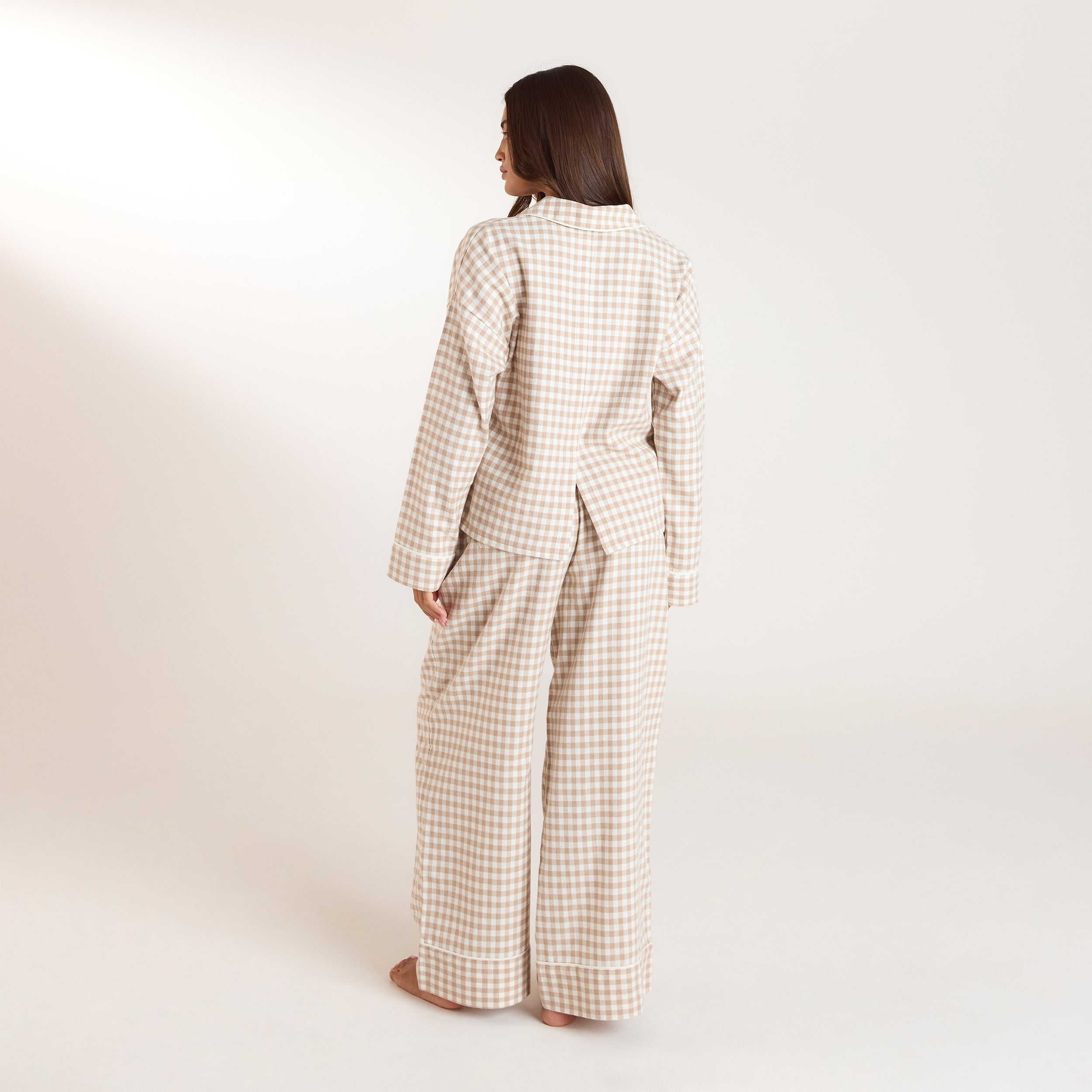 Gingham Pyjama Bottoms | Gingham Pyjama Bottoms - Beige