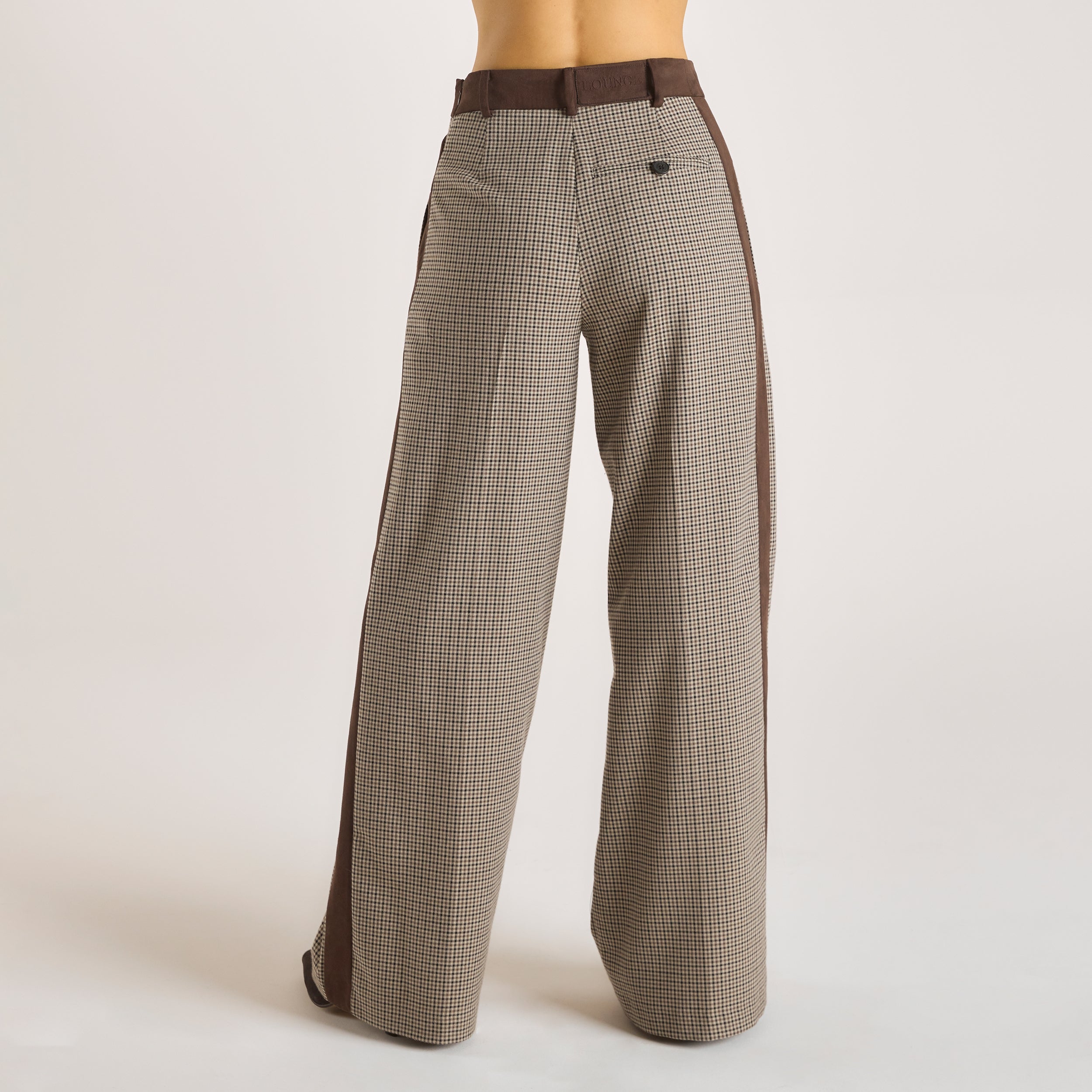 Houndstooth Trousers  | Houndstooth Trousers - Brown