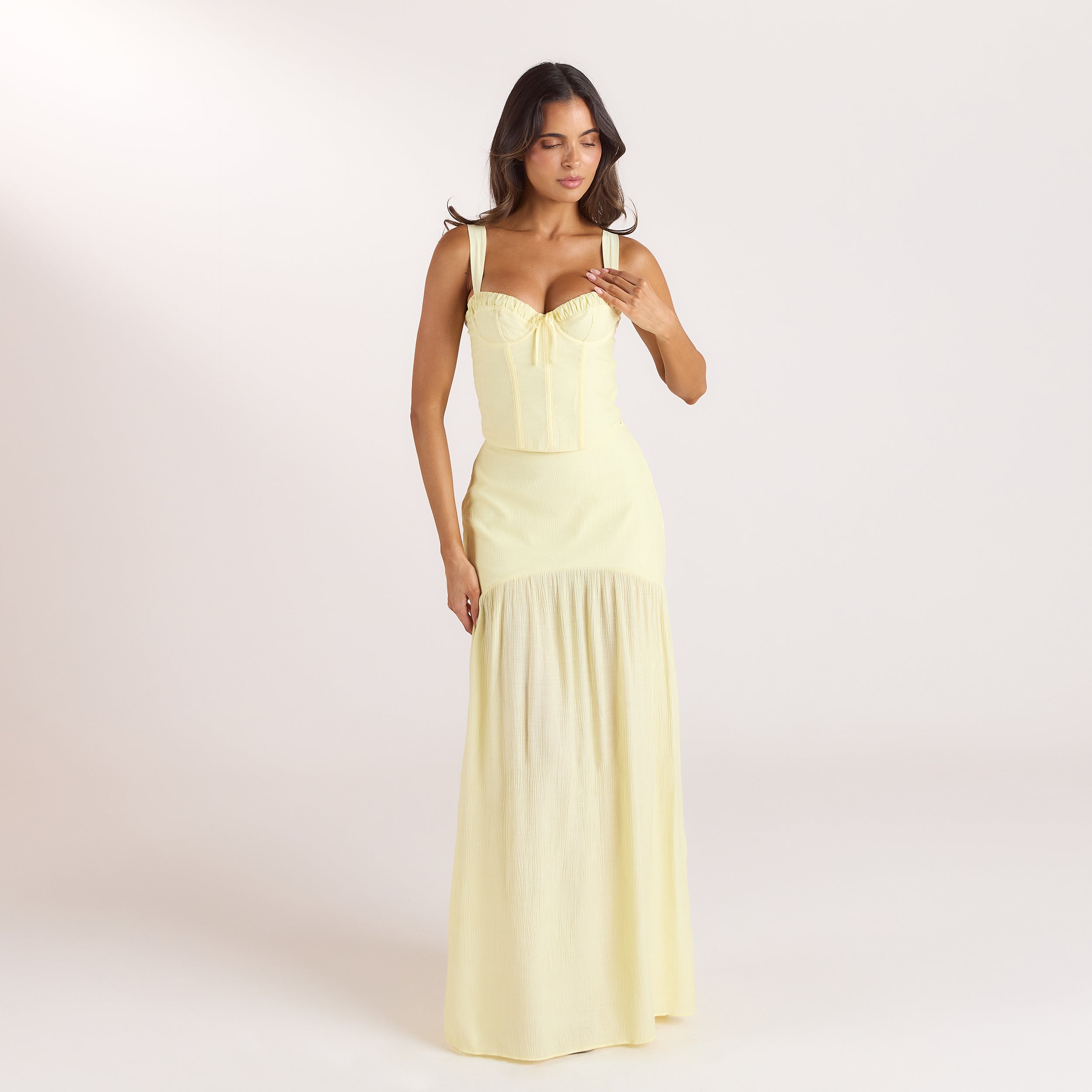 Sheer Maxi Skirt | Sheer Maxi Skirt - Lemon