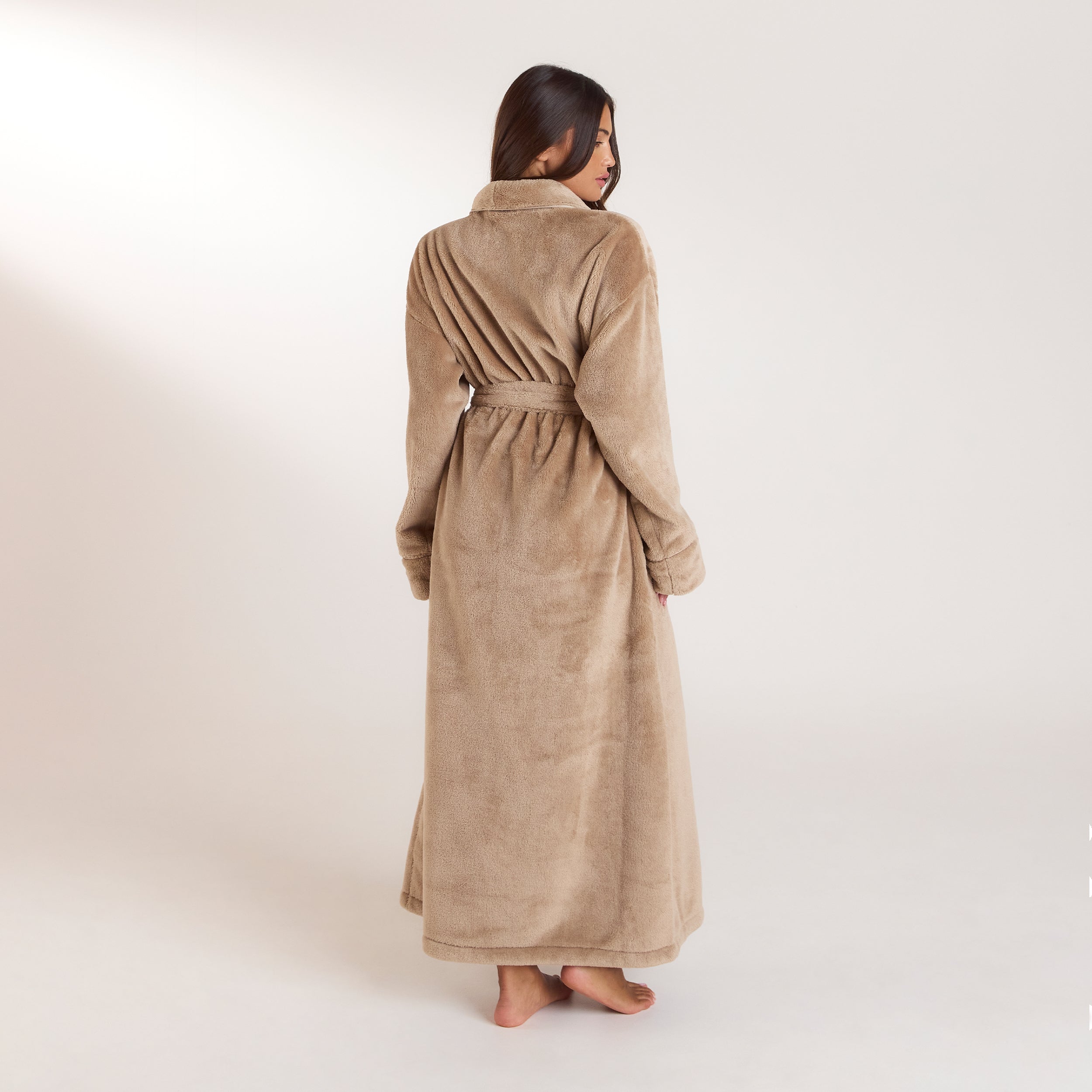 Long Fluffy Dressing Gown | Long Fluffy Dressing Gown - Beige