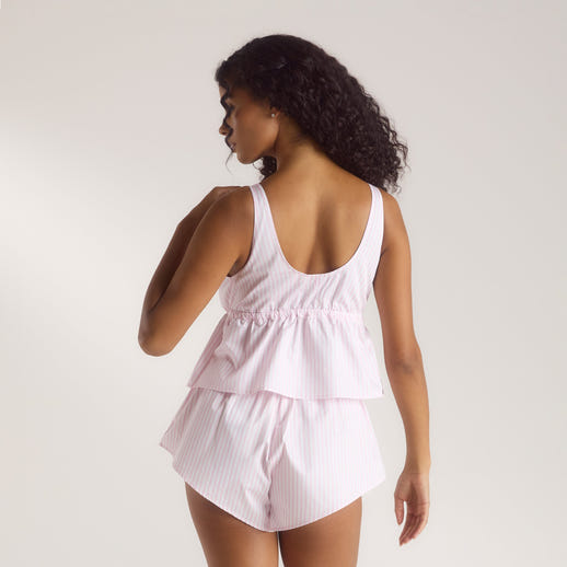 Bloom & Stripe Cami Pyjama Top - Pink alternate