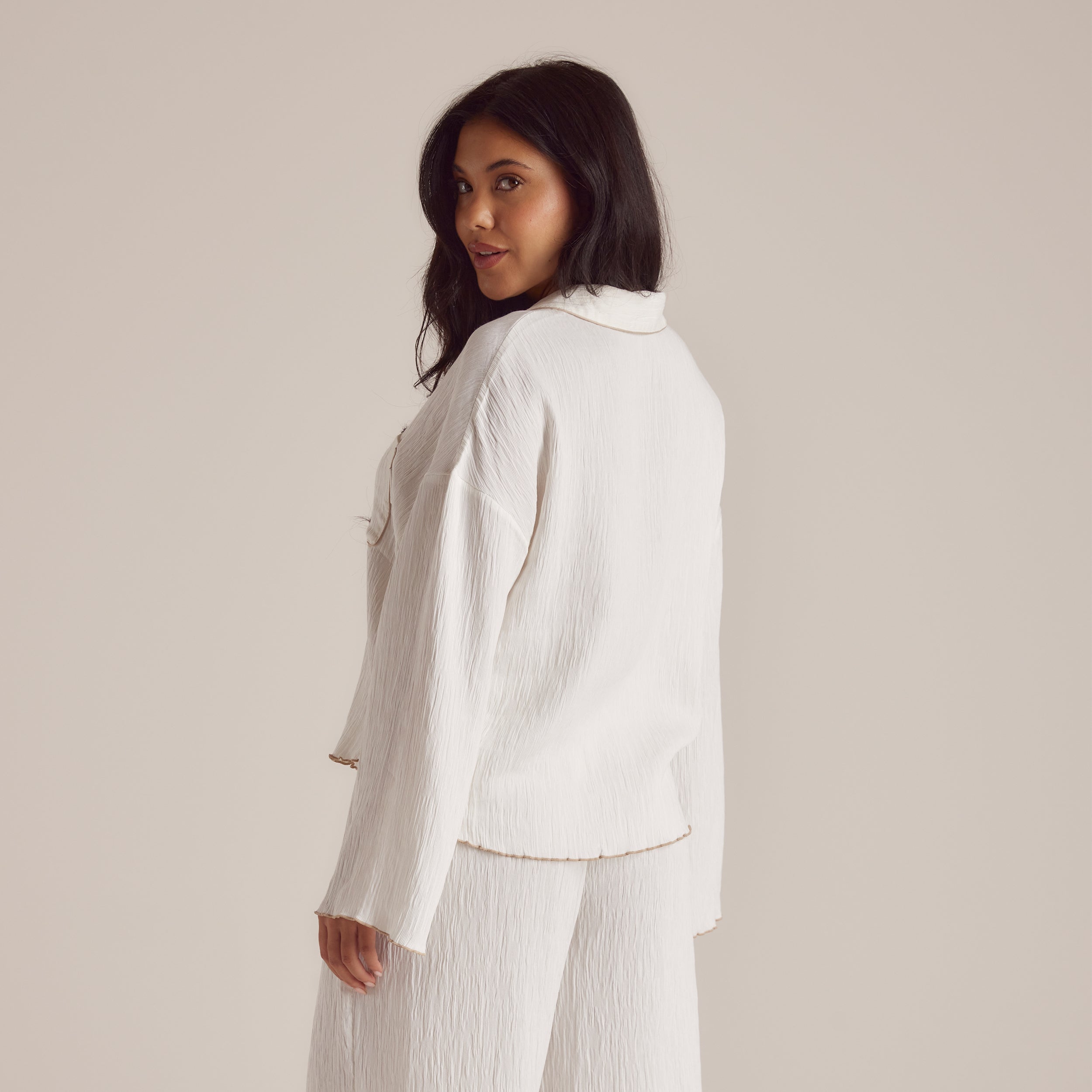 Crinkle Pyjama Shirt | Imaani, S