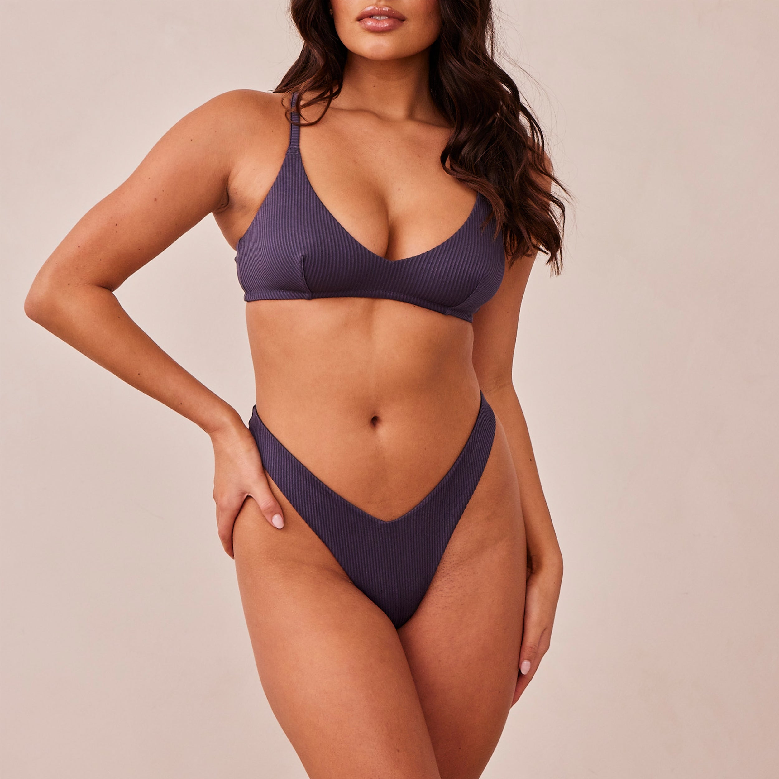 Ribbed Triangle Bra | Dakota, S/S (Thong)