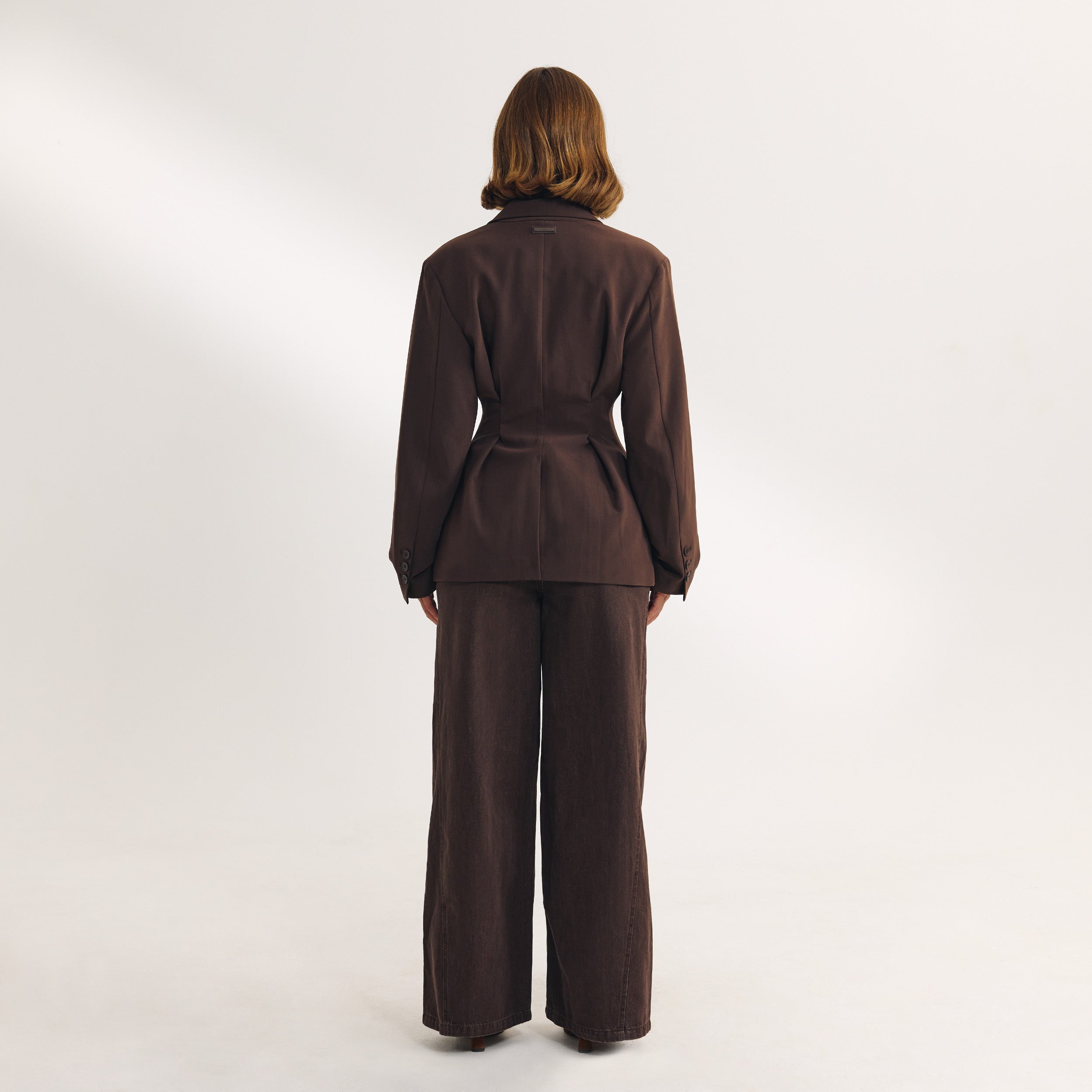 Draped Sleeve Blazer | Draped Sleeve Blazer - Chocolate