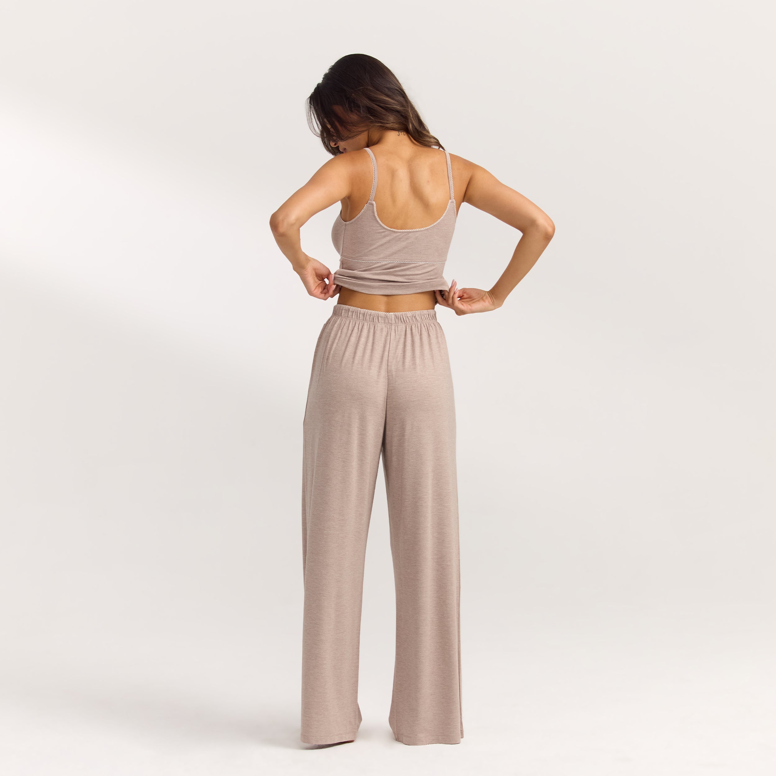 Modal Straight-Leg Pyjama Bottoms | Modal Straight-Leg Pyjama Bottoms - Brown Marl
