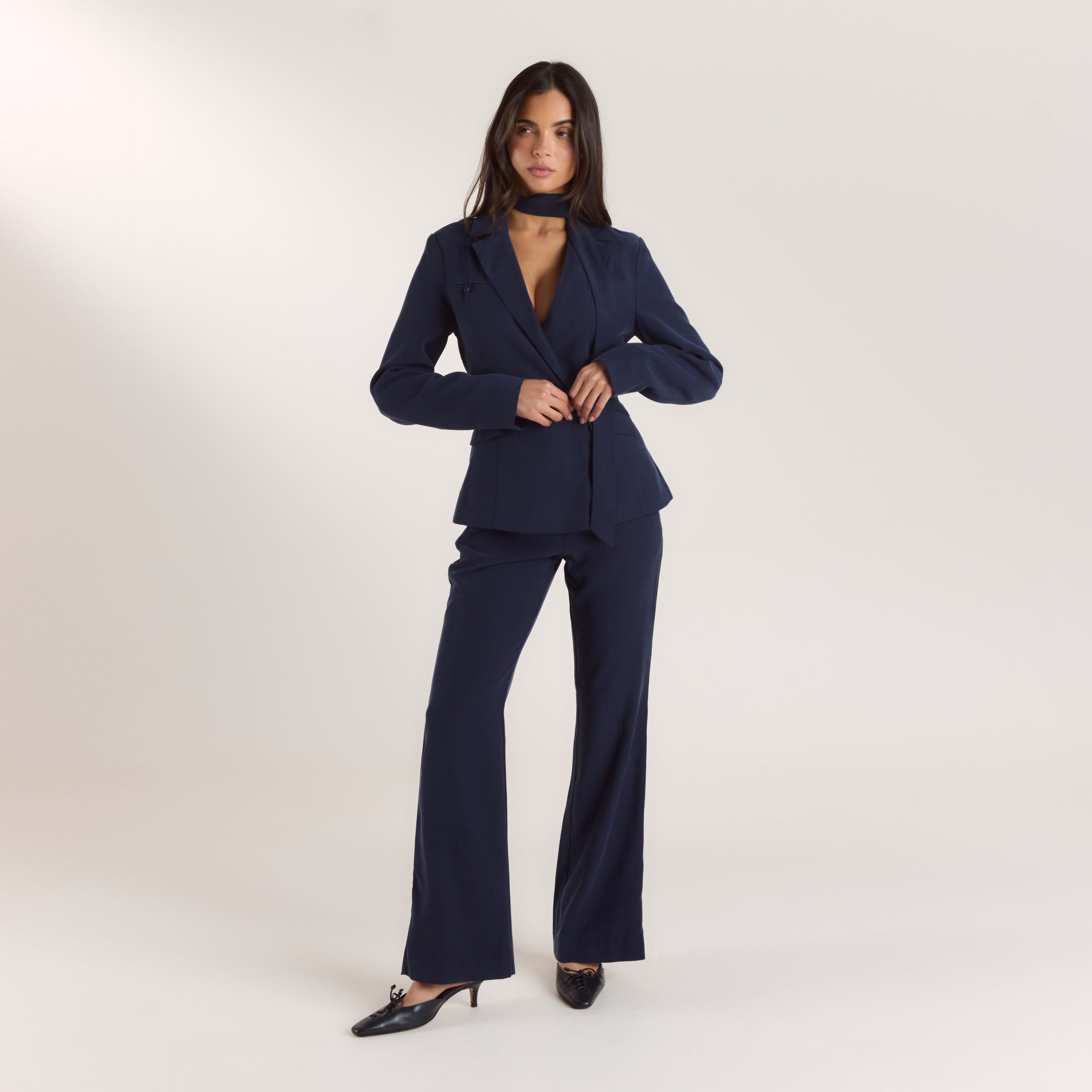 90s Straight-Leg Trousers | 90s Straight-Leg Trousers - Navy
