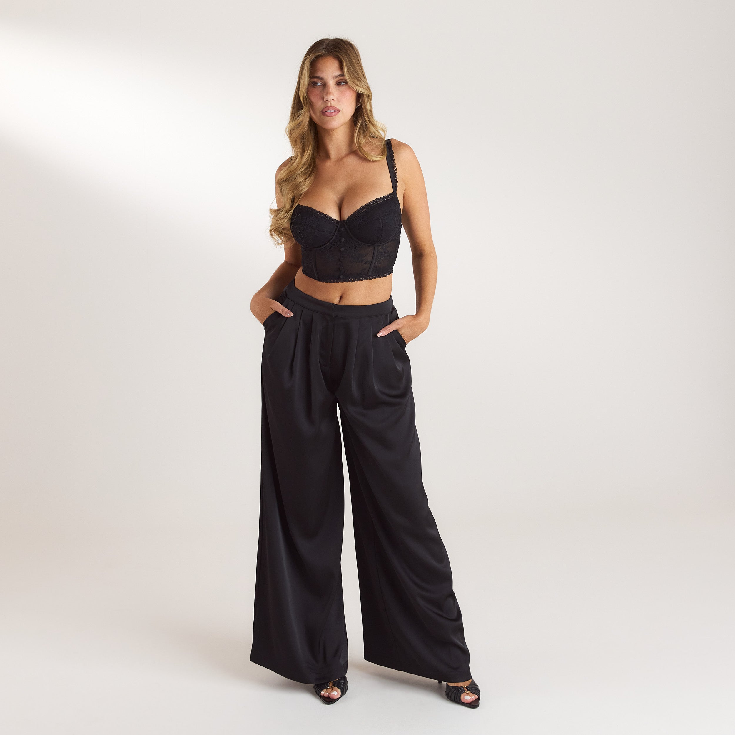 Lace Bralette Top | Lace Bralette Top - Black