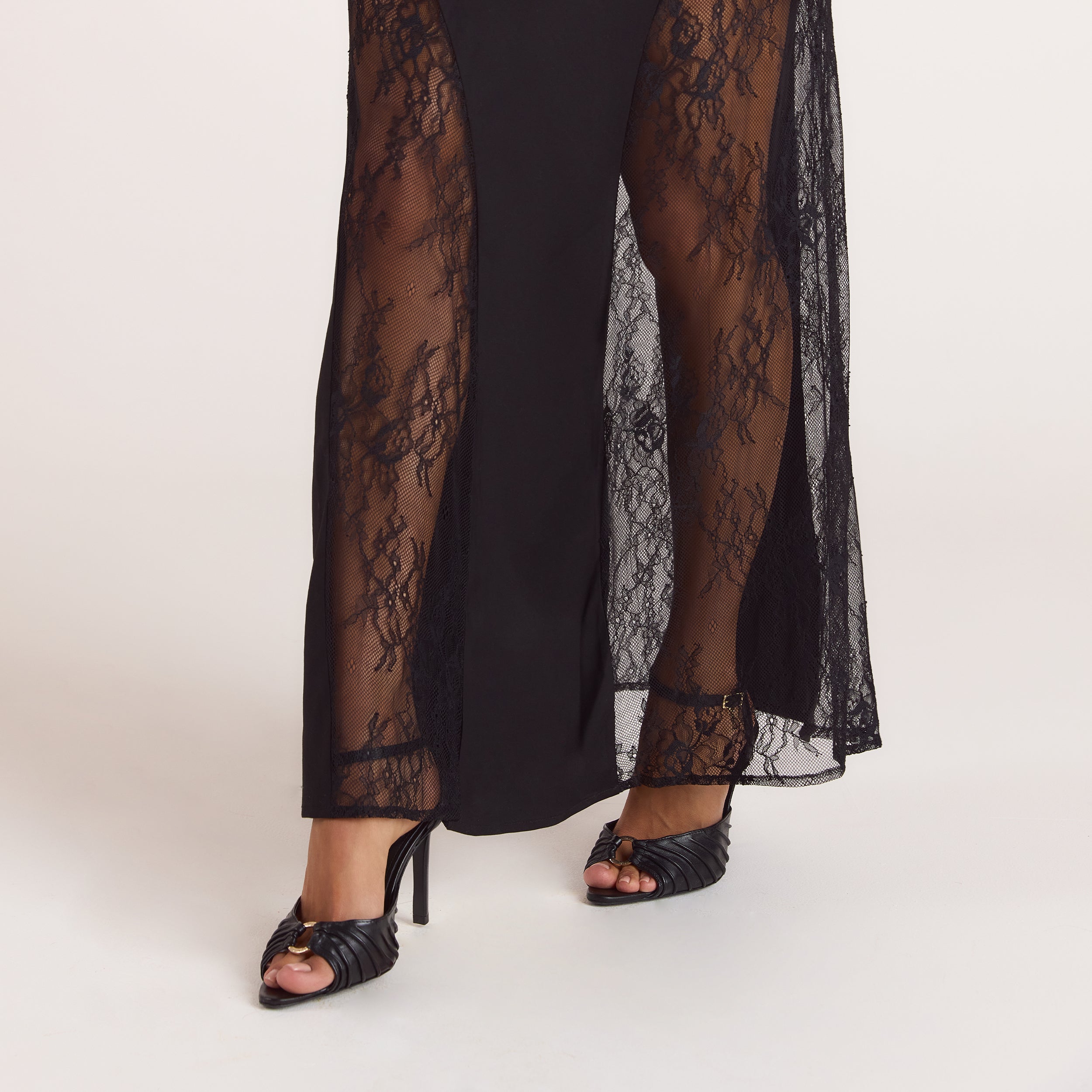 Lace Maxi Dress | Lace Maxi Dress - Black