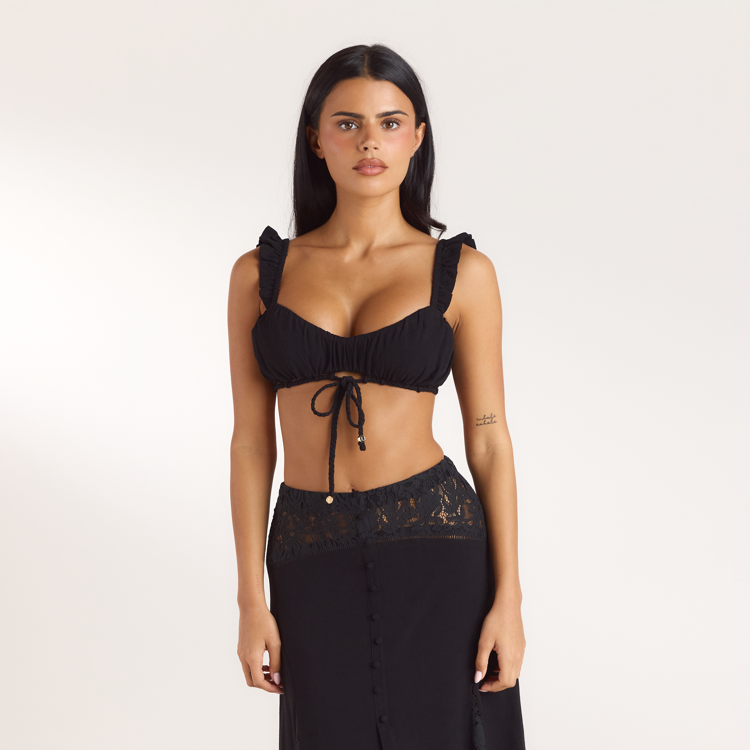Ruched Bralette | Ruched Bralette - Black