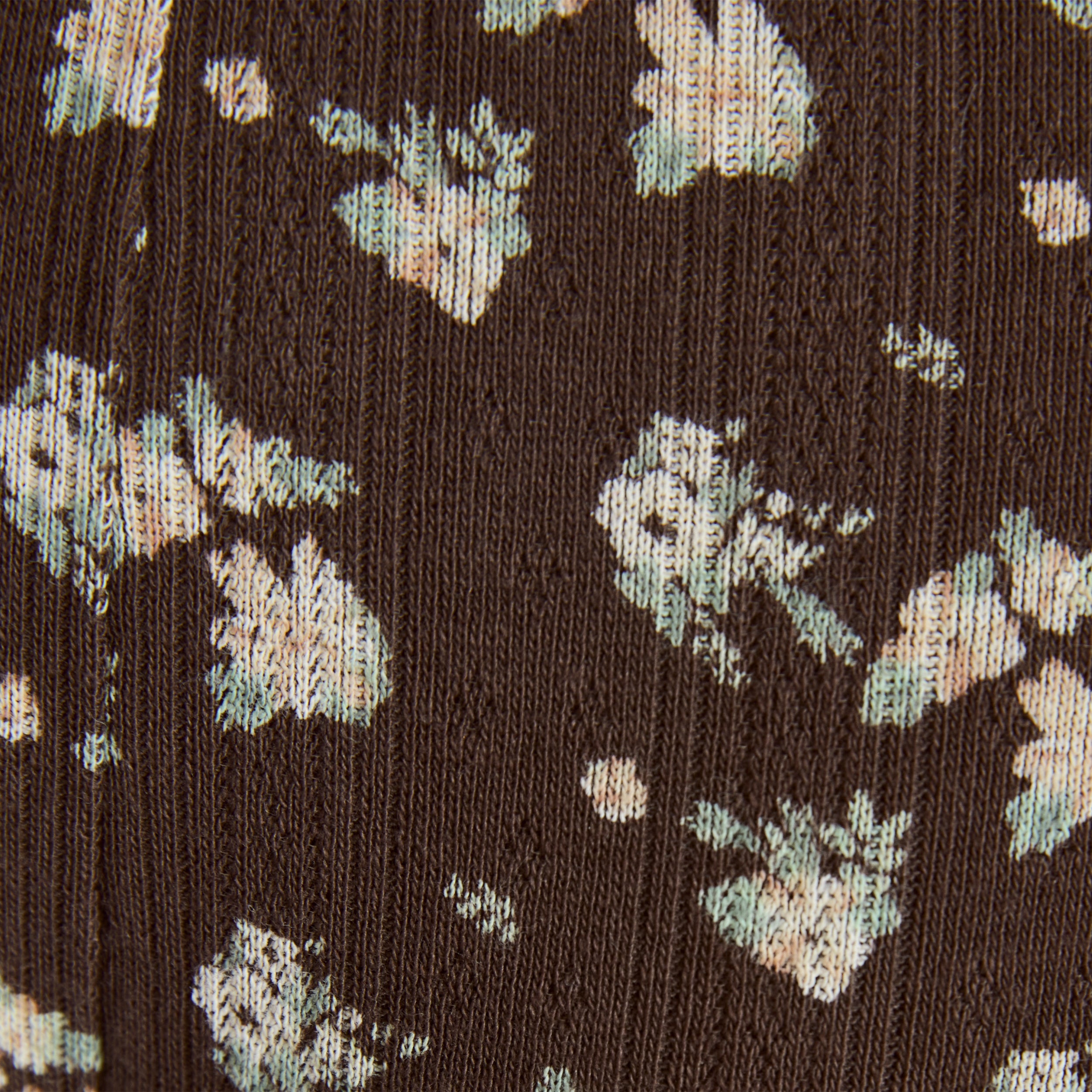 Strappy Pointelle Brazilian Briefs | Strappy Pointelle Brazilian Briefs - Brown Floral Print