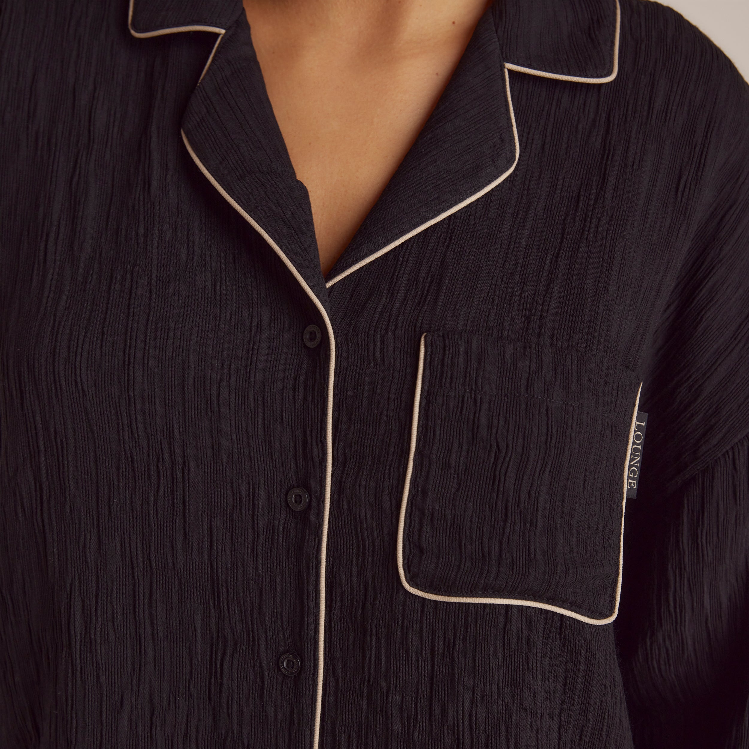 Crinkle Pyjama Shirt | Imaani, S