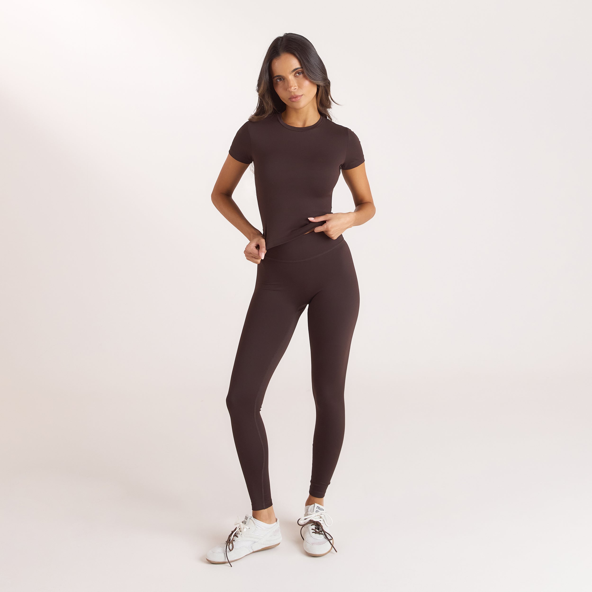Classic Fitted Top | Classic Fitted Top - Coffee Bean