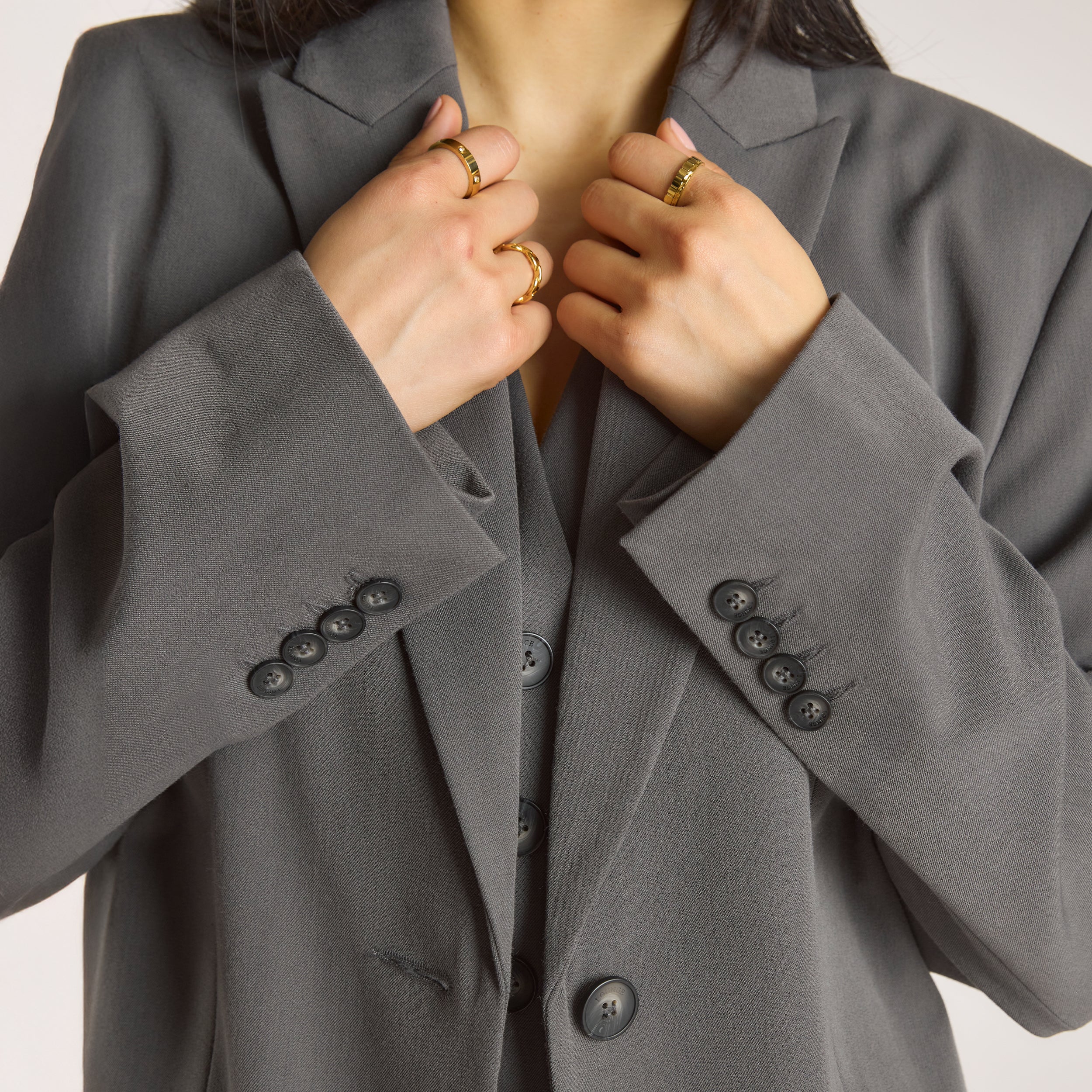 Oversized Blazer  | Oversized Blazer - Charcoal