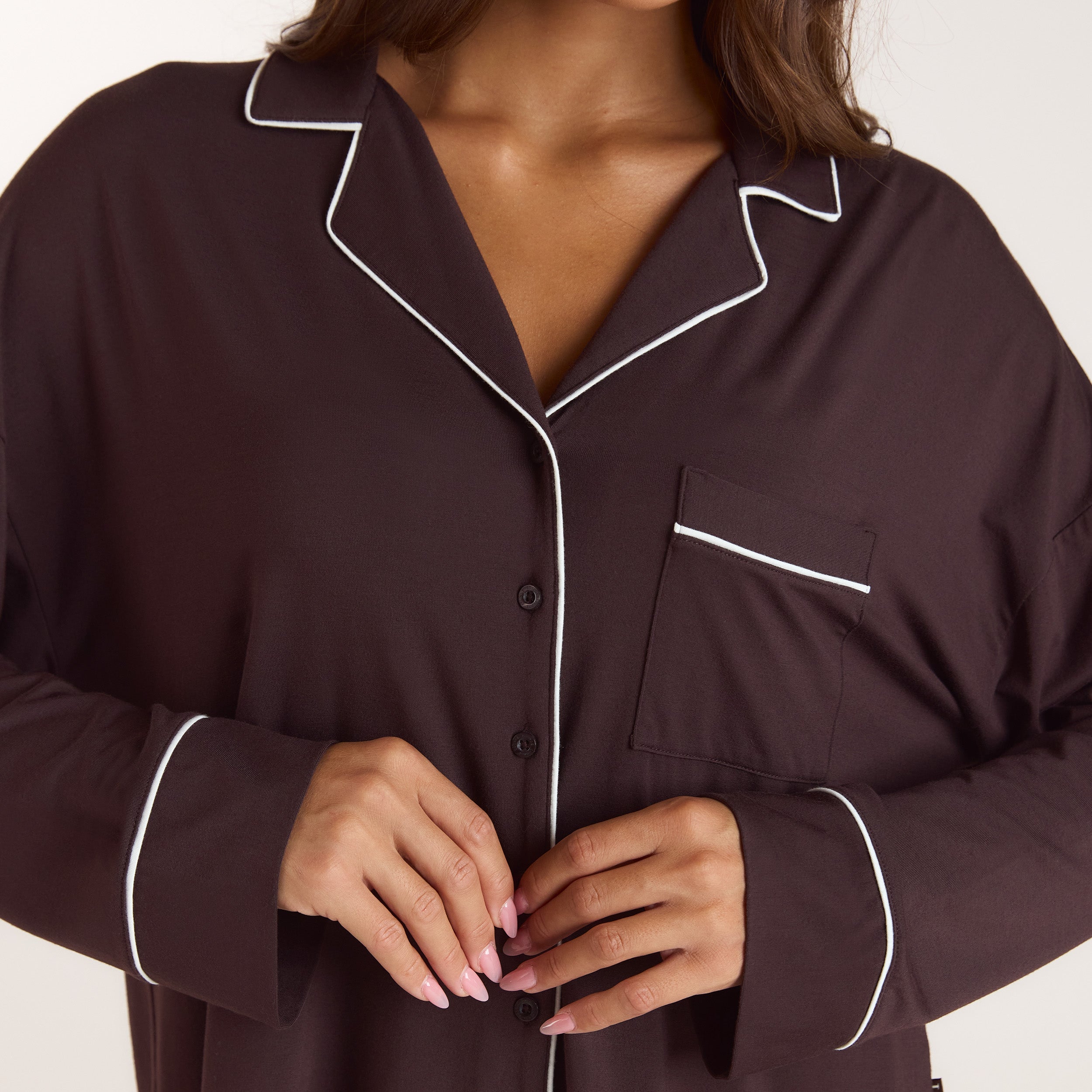 Modal Pyjama Shirt | Modal Pyjama Shirt - Dark Chocolate