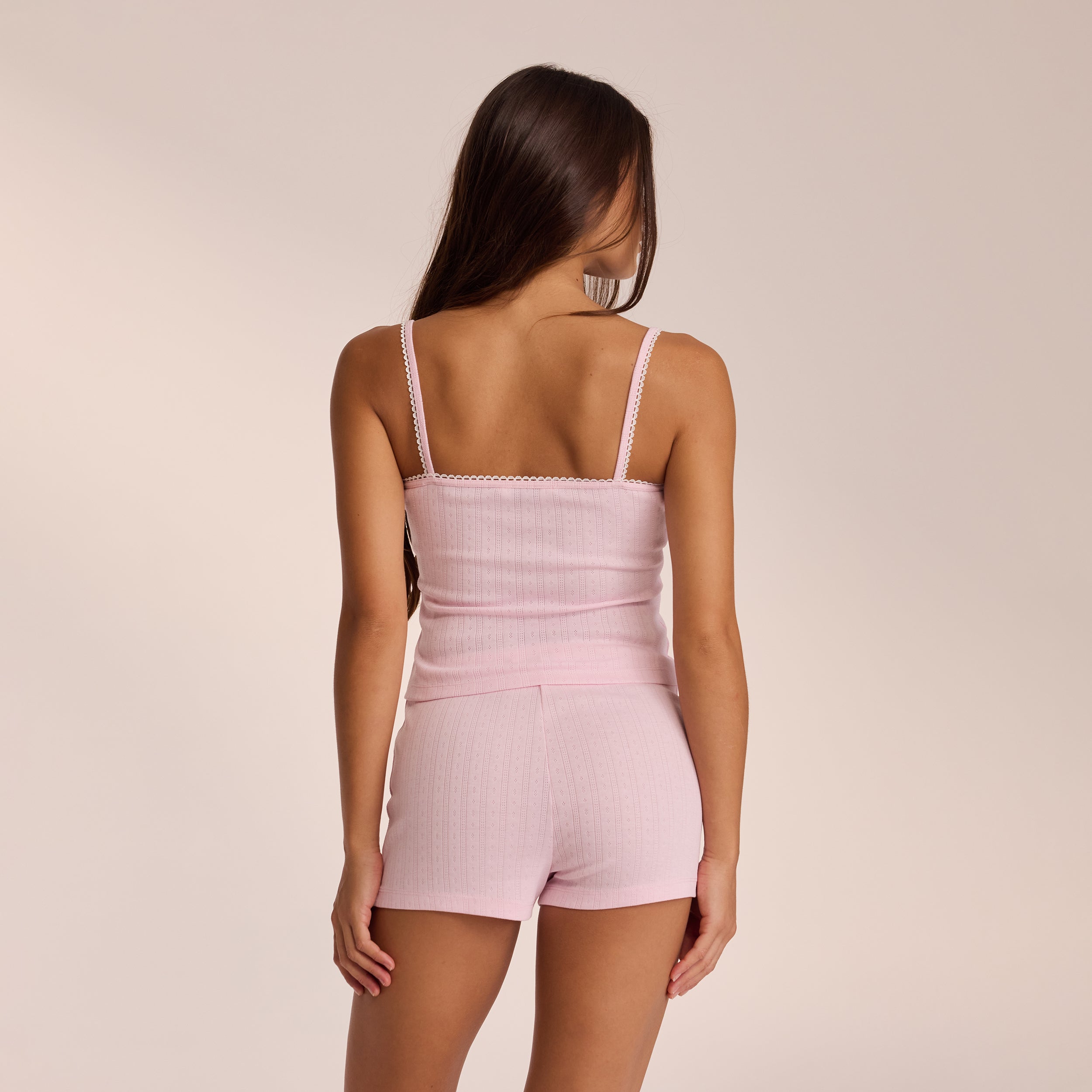 Pointelle Strappy Pyjama Top  | Ava, XS