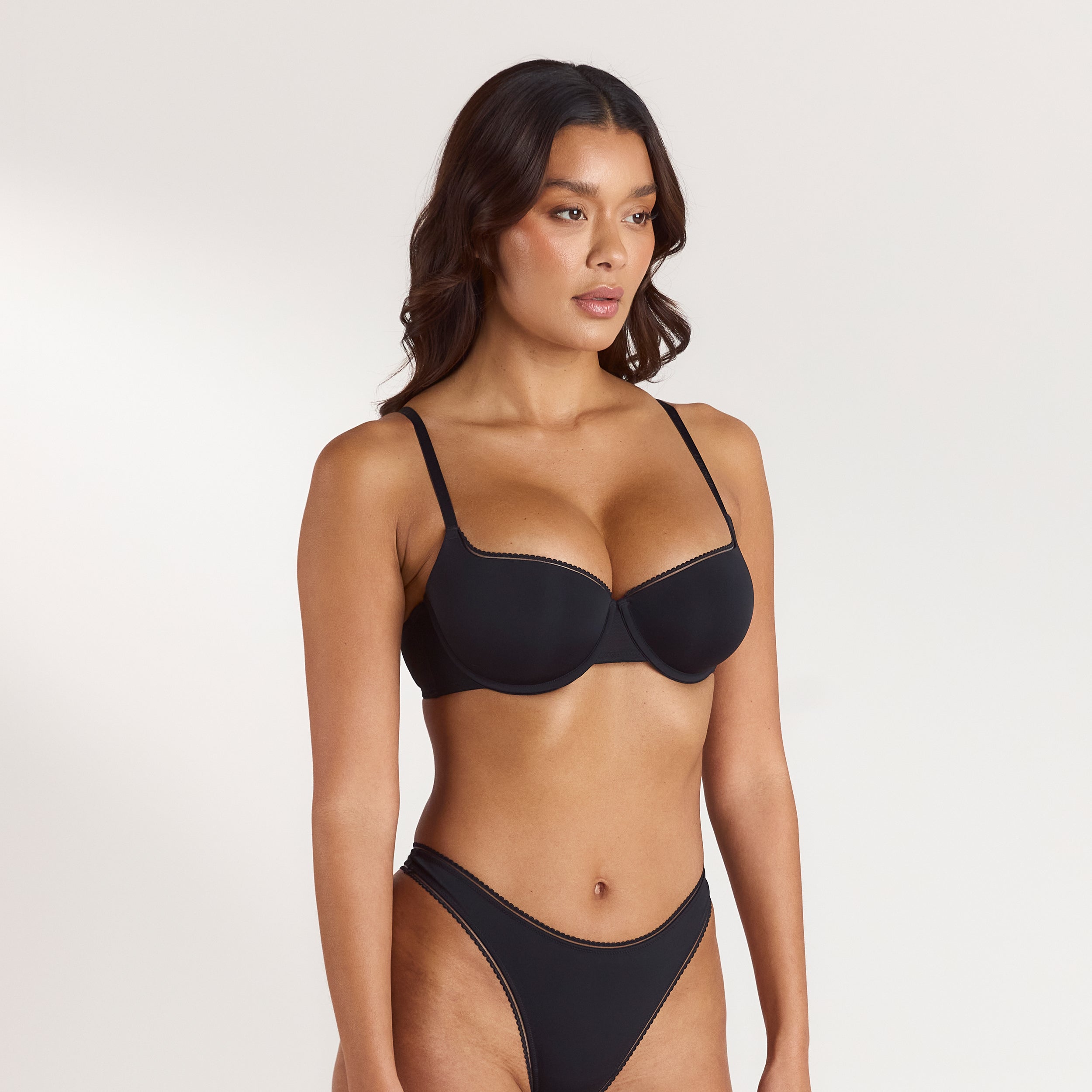 Comfort Extreme Push-Up Balconette Bra | Comfort Extreme Push-Up Balconette Bra - Black