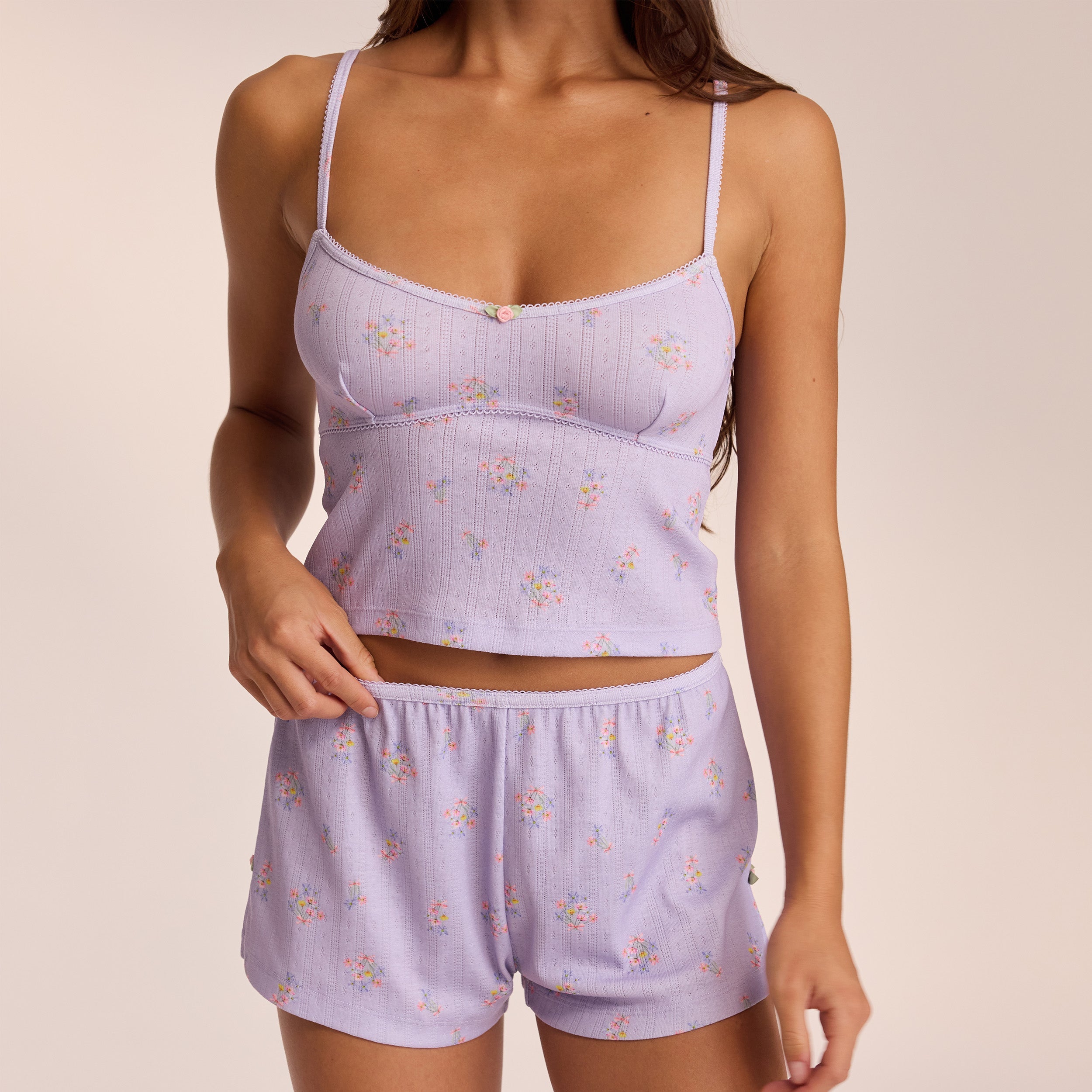 Pointelle Cami Pyjama Top  | Ava, S