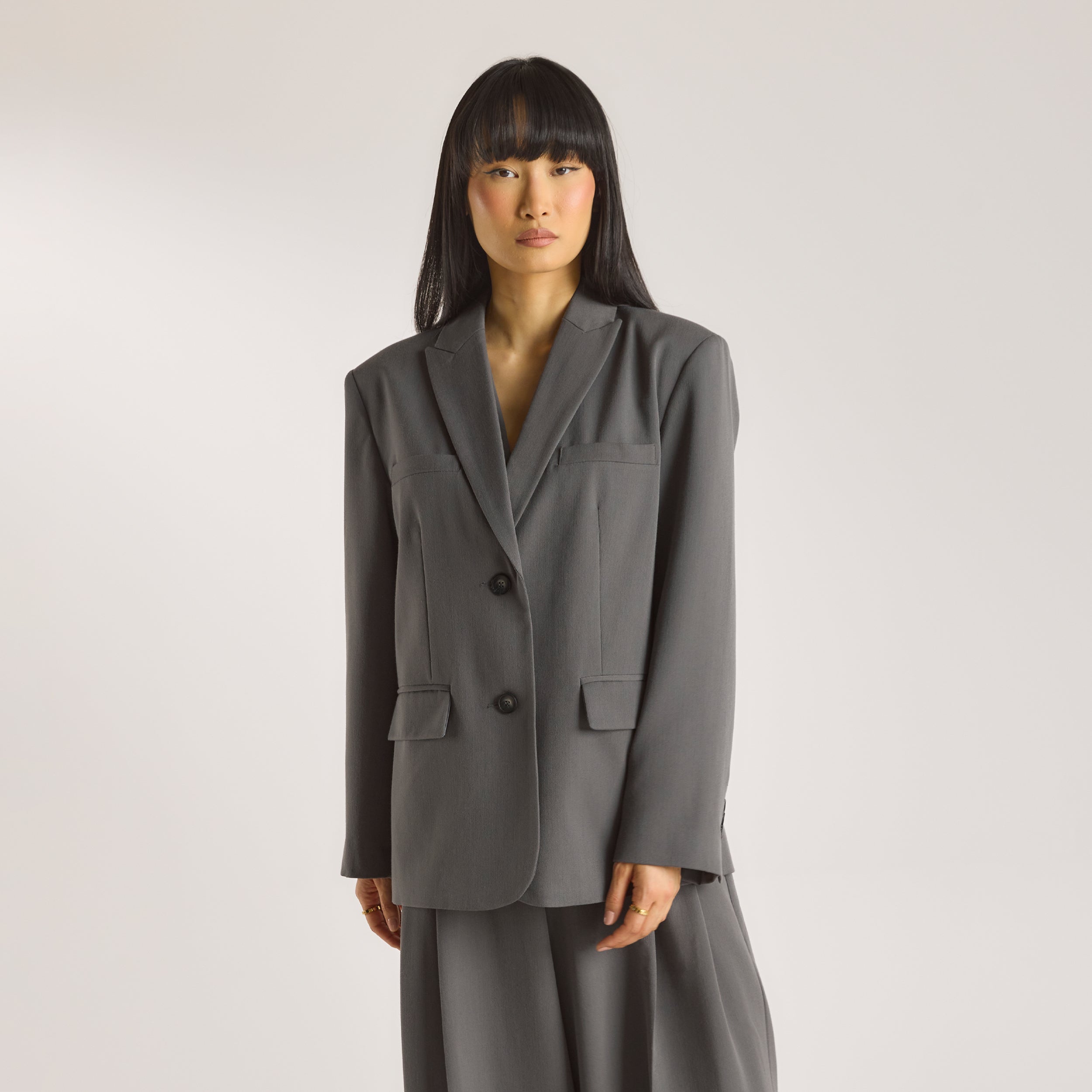 Oversized Blazer  | Oversized Blazer - Charcoal