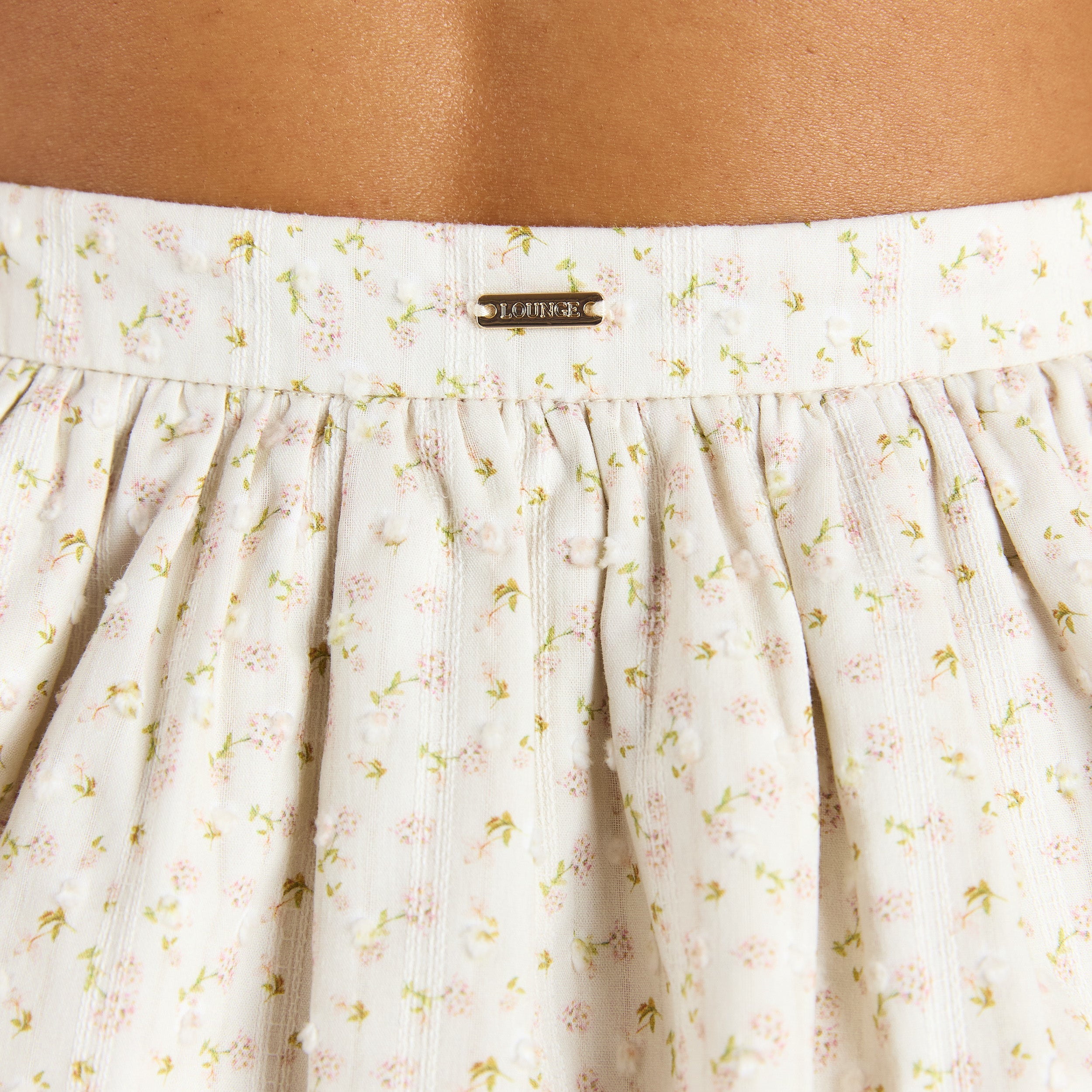 Double-Layered Skirt | Double-Layered Skirt - Cream Floral