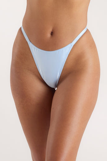 Elina Slip Dress G-String - Blue