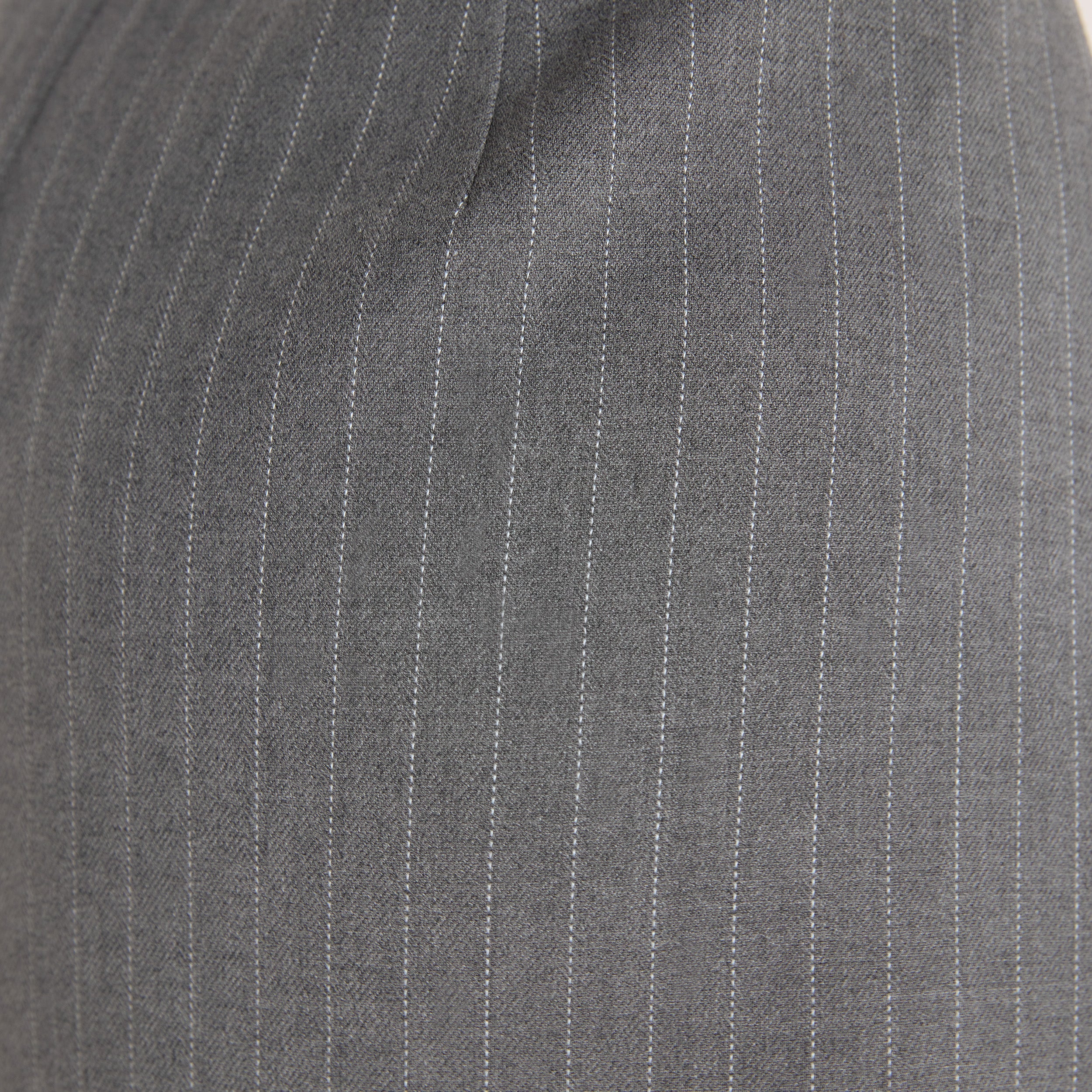 Structured Skirt  | Structured Skirt - Grey Pinstripe