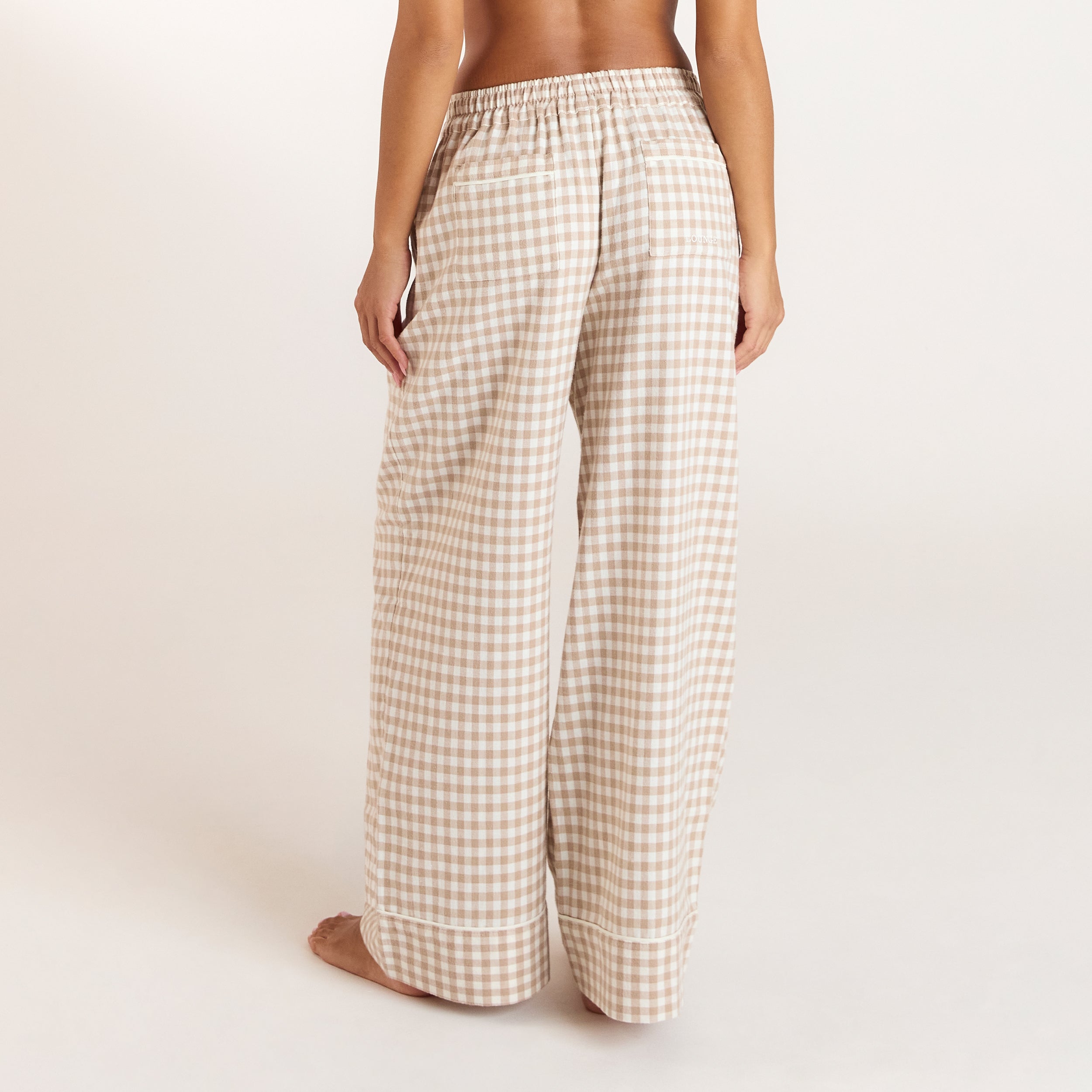 Gingham Pyjama Bottoms | Gingham Pyjama Bottoms - Beige