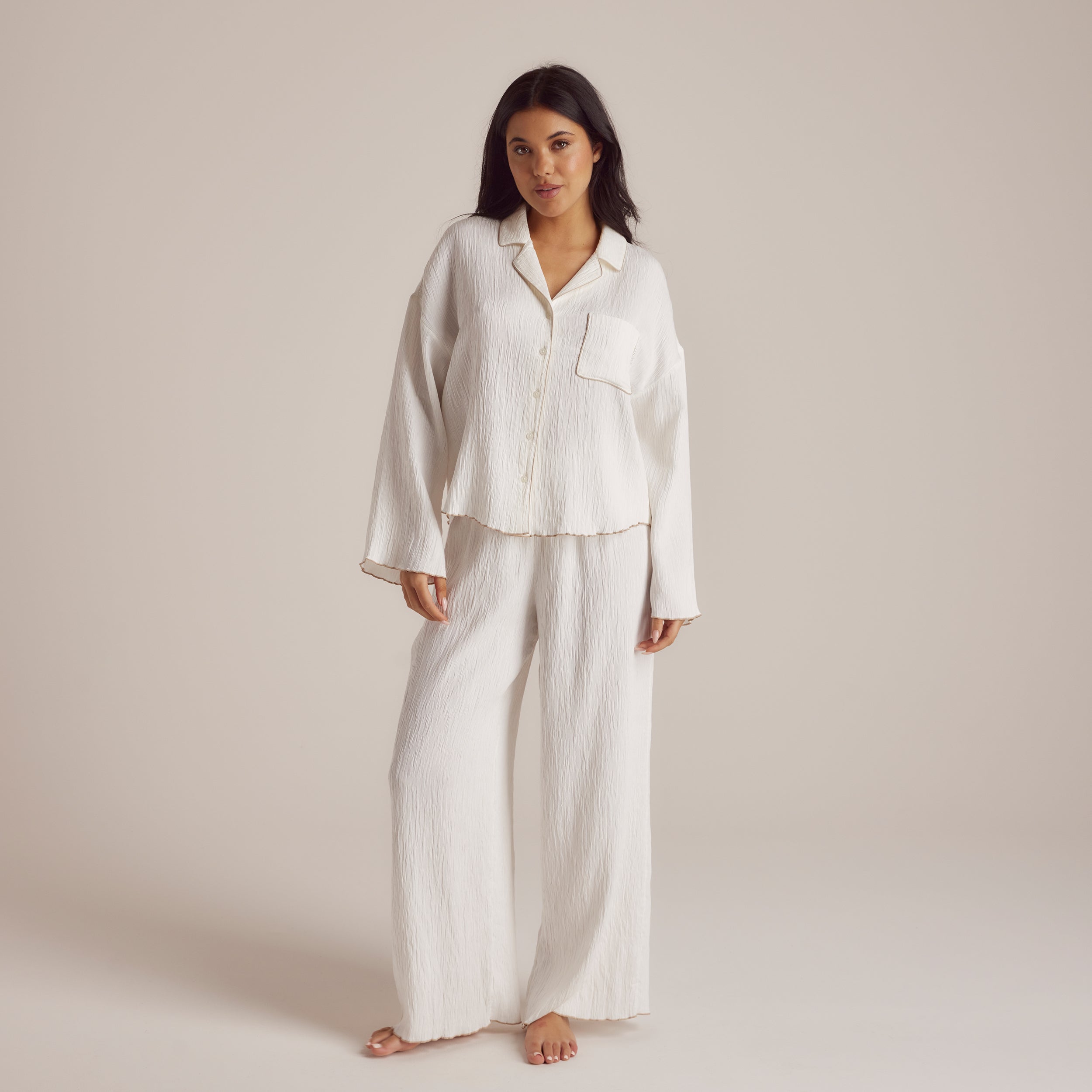 Crinkle Pyjama Shirt | Imaani, S