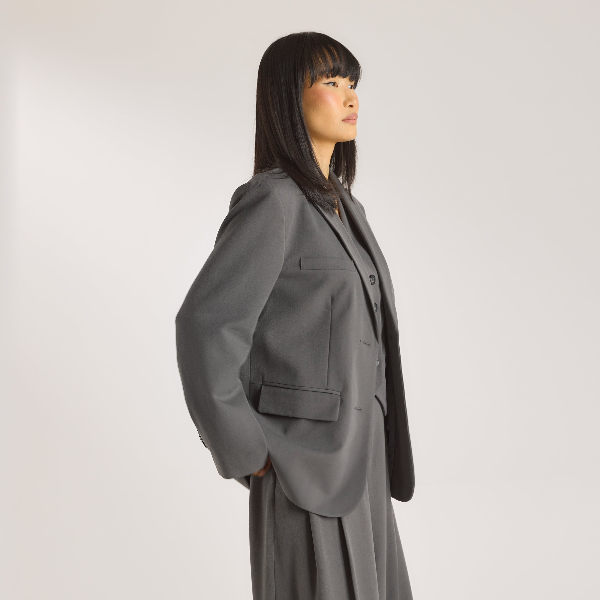 Oversized Blazer  | Oversized Blazer - Charcoal