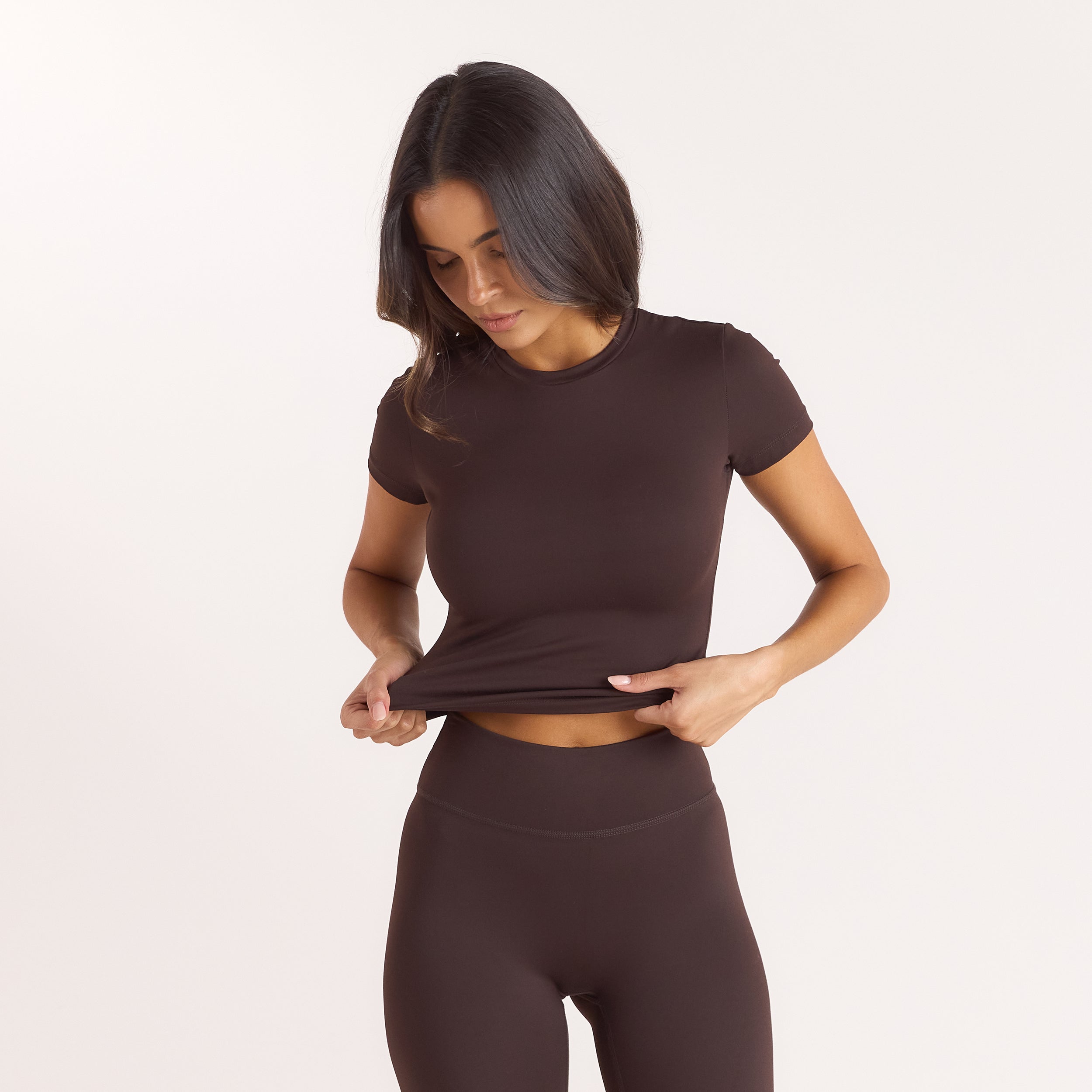 Classic Fitted Top | Classic Fitted Top - Coffee Bean
