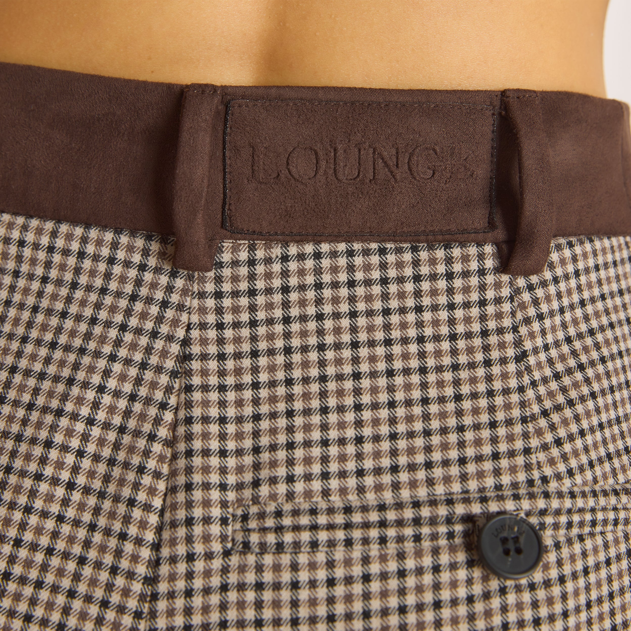 Houndstooth Trousers  | Houndstooth Trousers - Brown