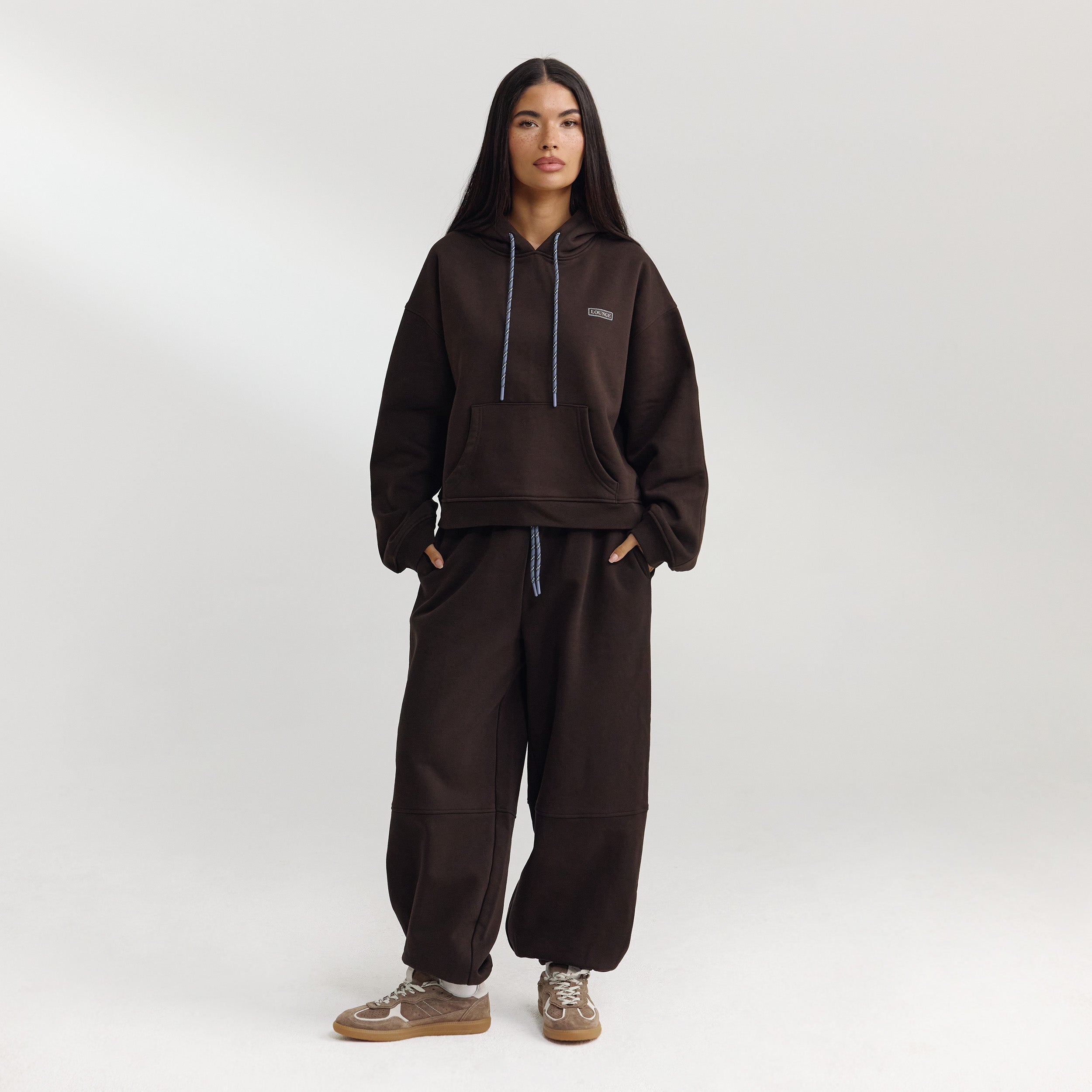 Barrel Leg Joggers | Barrel Leg Joggers - Dark Chocolate