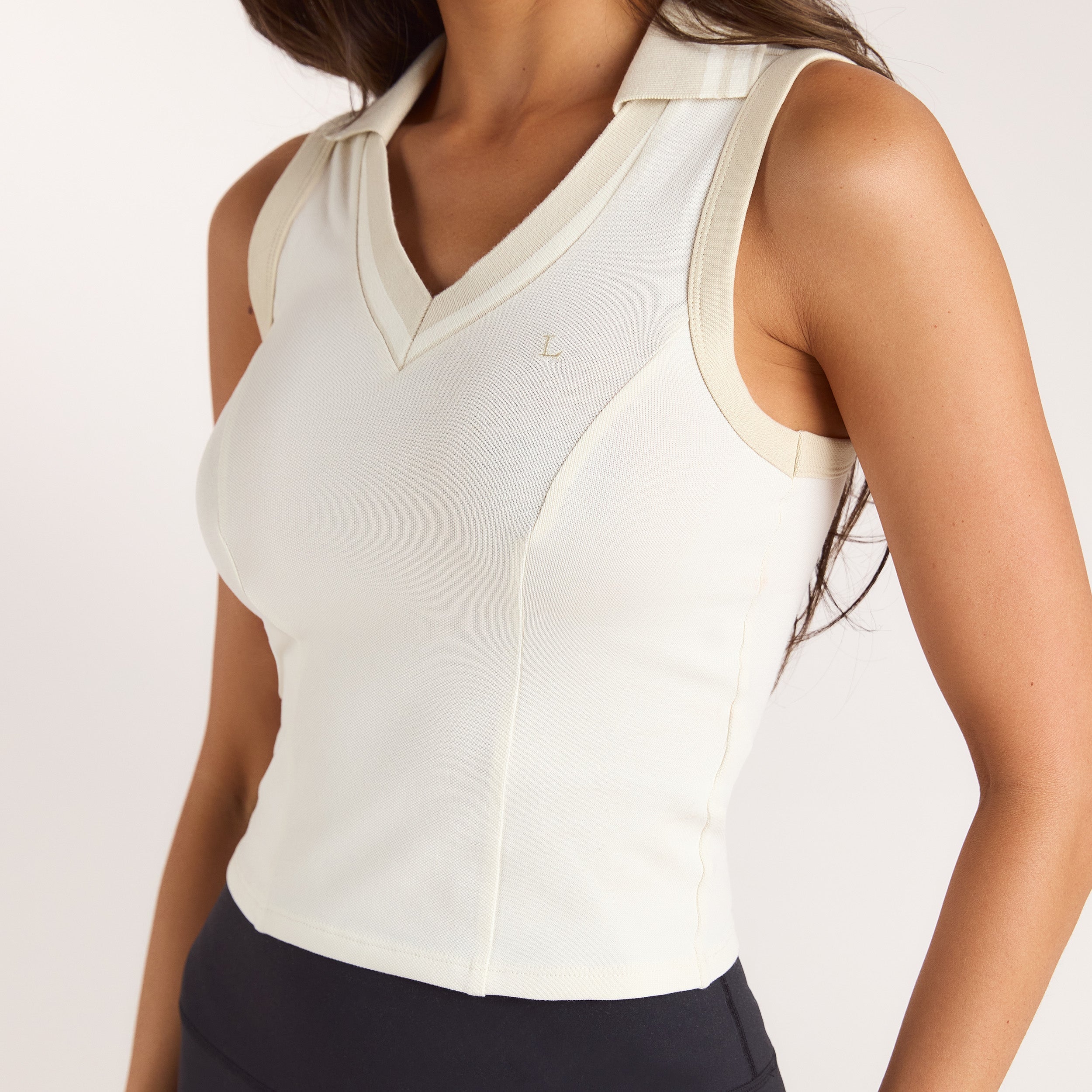 Polo Vest Top | Polo Vest Top - Cream